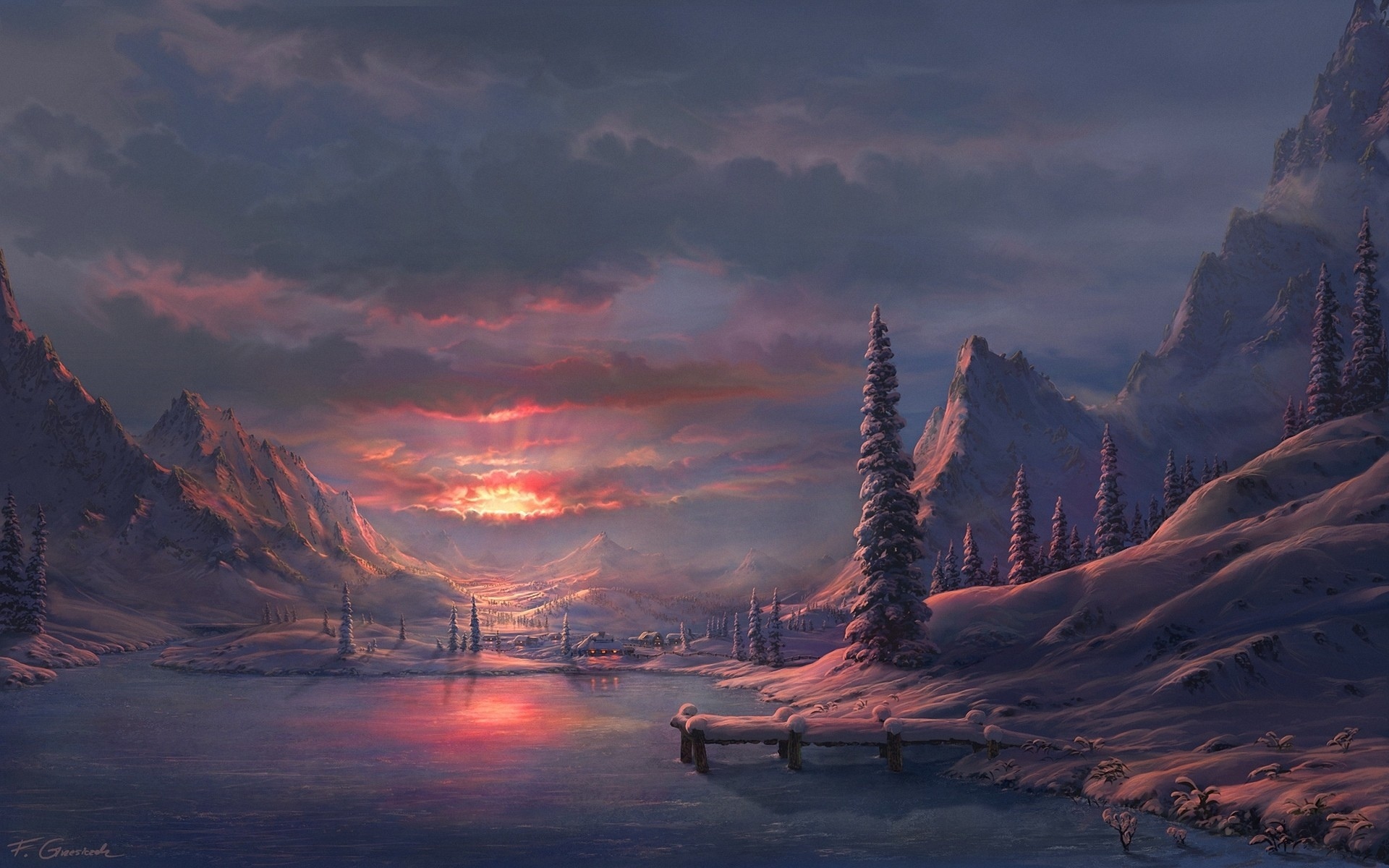 Laden Sie das Winter, Künstlerisch-Bild kostenlos auf Ihren PC-Desktop herunter