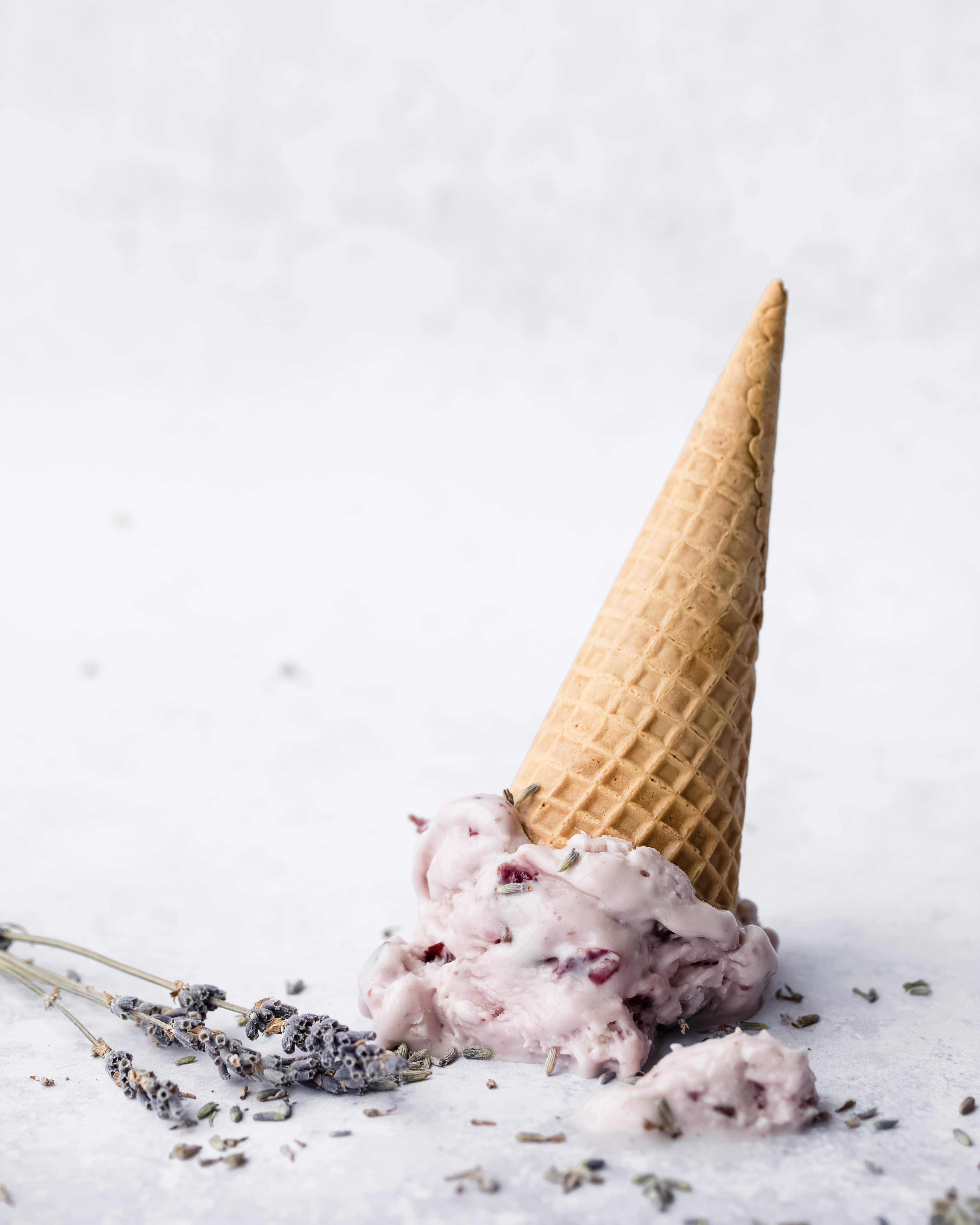 ice cream, food, desert, lavender, horn, shoehorn wallpaper for mobile