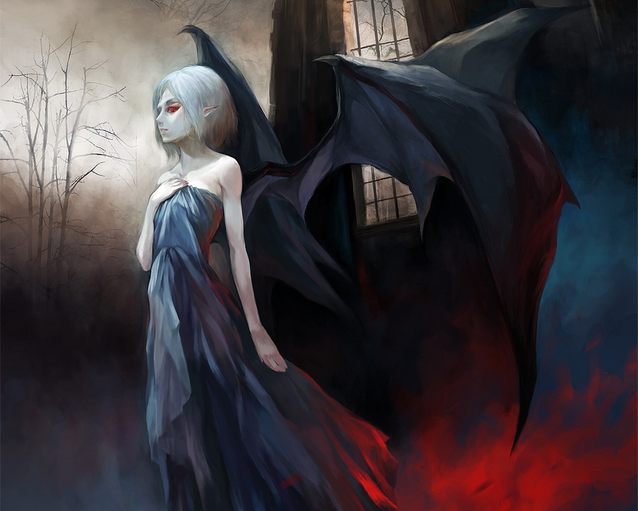 Download mobile wallpaper Fantasy, Dark, Vampire for free.