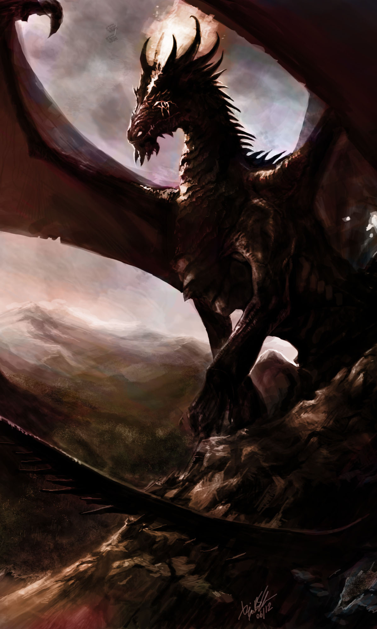 Handy-Wallpaper Fantasie, Drachen kostenlos herunterladen.