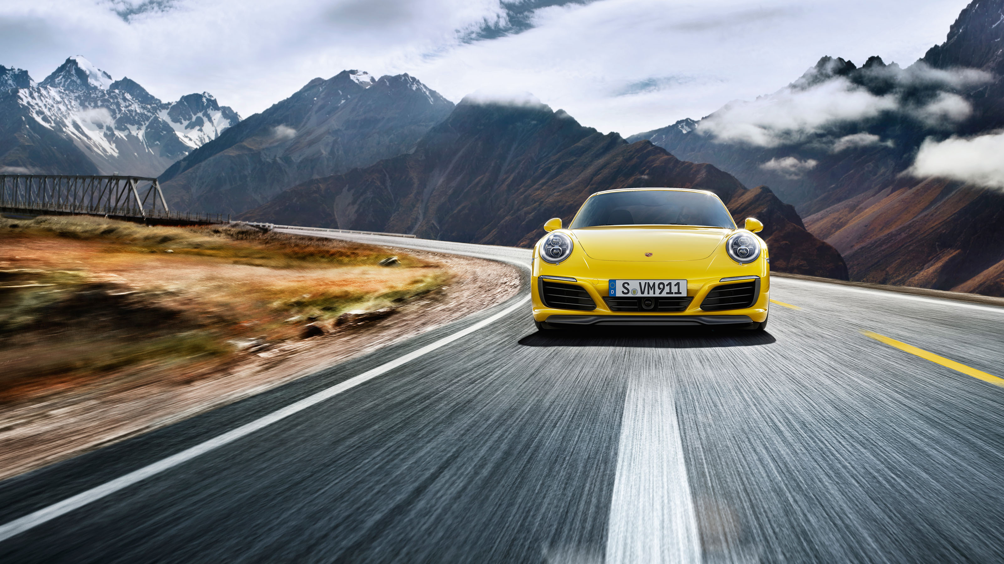Download mobile wallpaper Porsche, Car, Porsche 911, Porsche 911 Carrera 4S, Vehicles, Porsche 911 Carrera, Yellow Car for free.