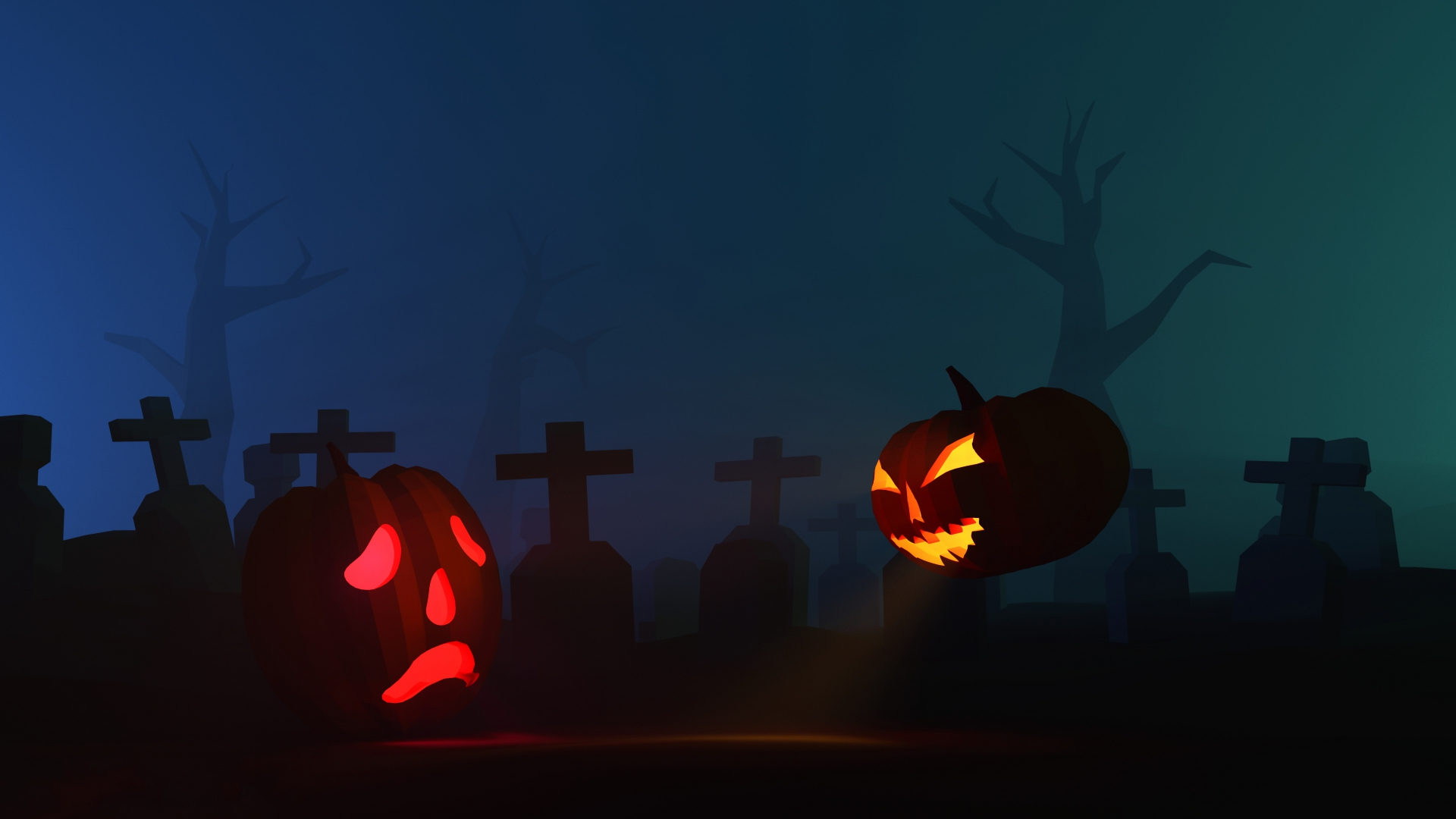 Download mobile wallpaper Halloween, Holiday, Cemetery, Graveyard, Jack O' Lantern for free.