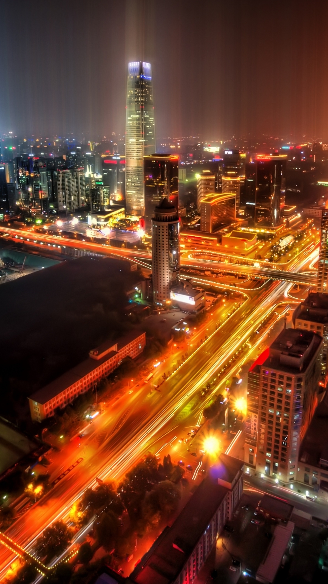 Download mobile wallpaper Cities, Night, City, Building, Light, China, Beijing, Man Made, Time Lapse for free.