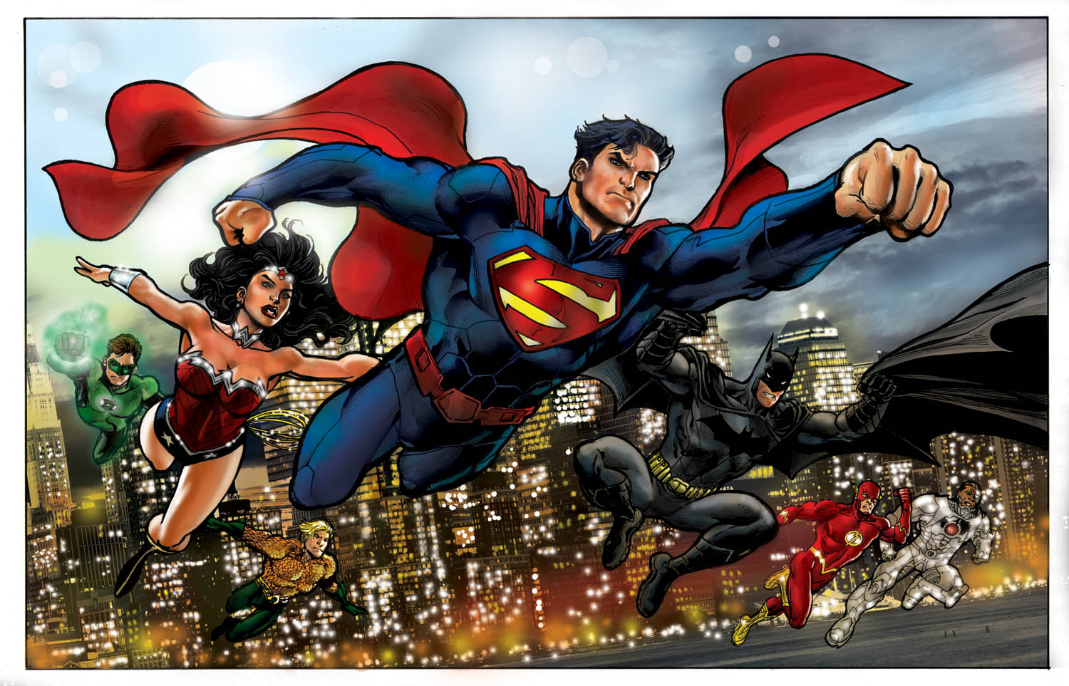 PCデスクトップに漫画, バットマン, スーパーマン, グリーンランタン, 閃光, ワンダーウーマン, ロビン（Dcコミックス）画像を無料でダウンロード