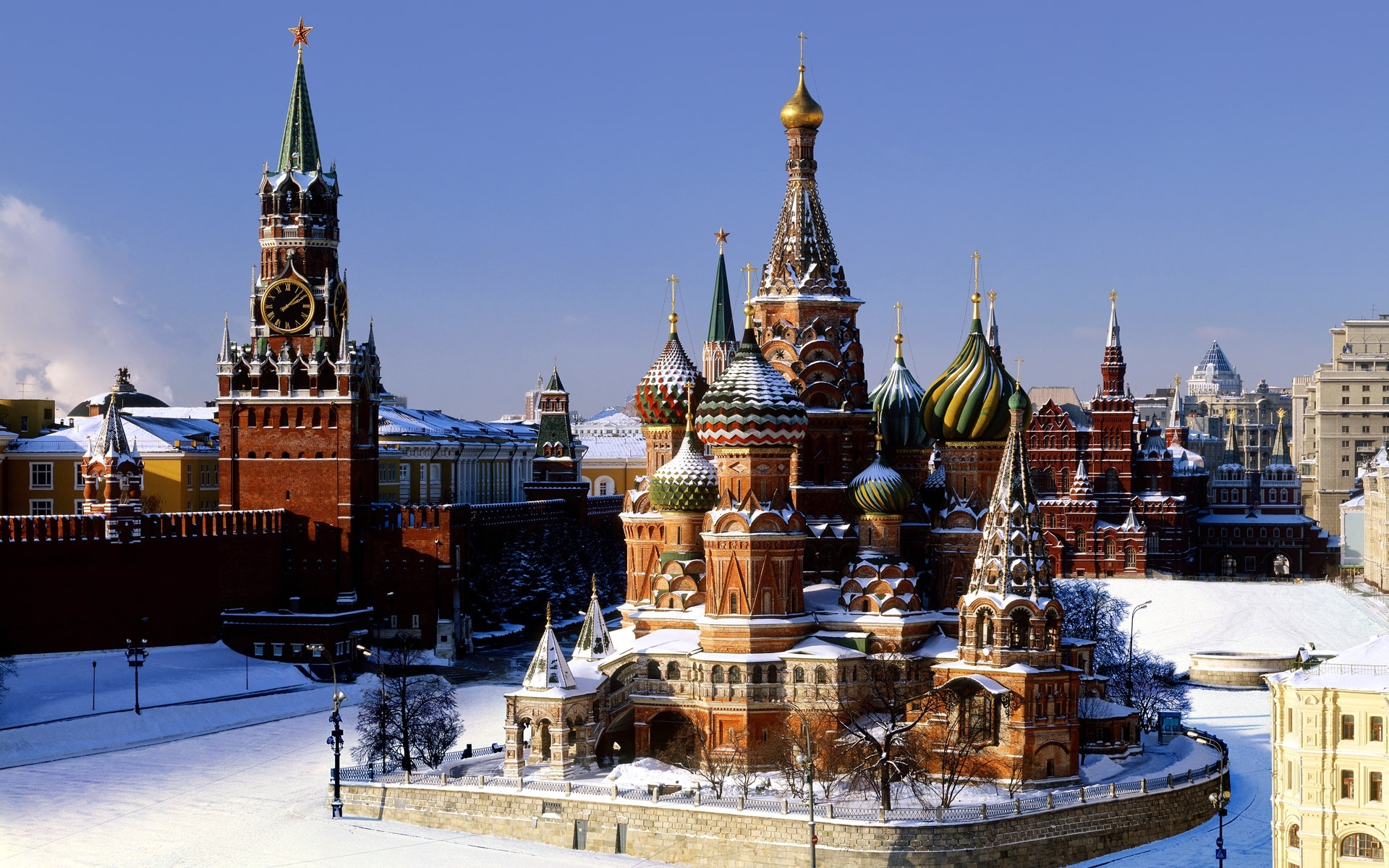 Популярные заставки и фоны Кремль на компьютер