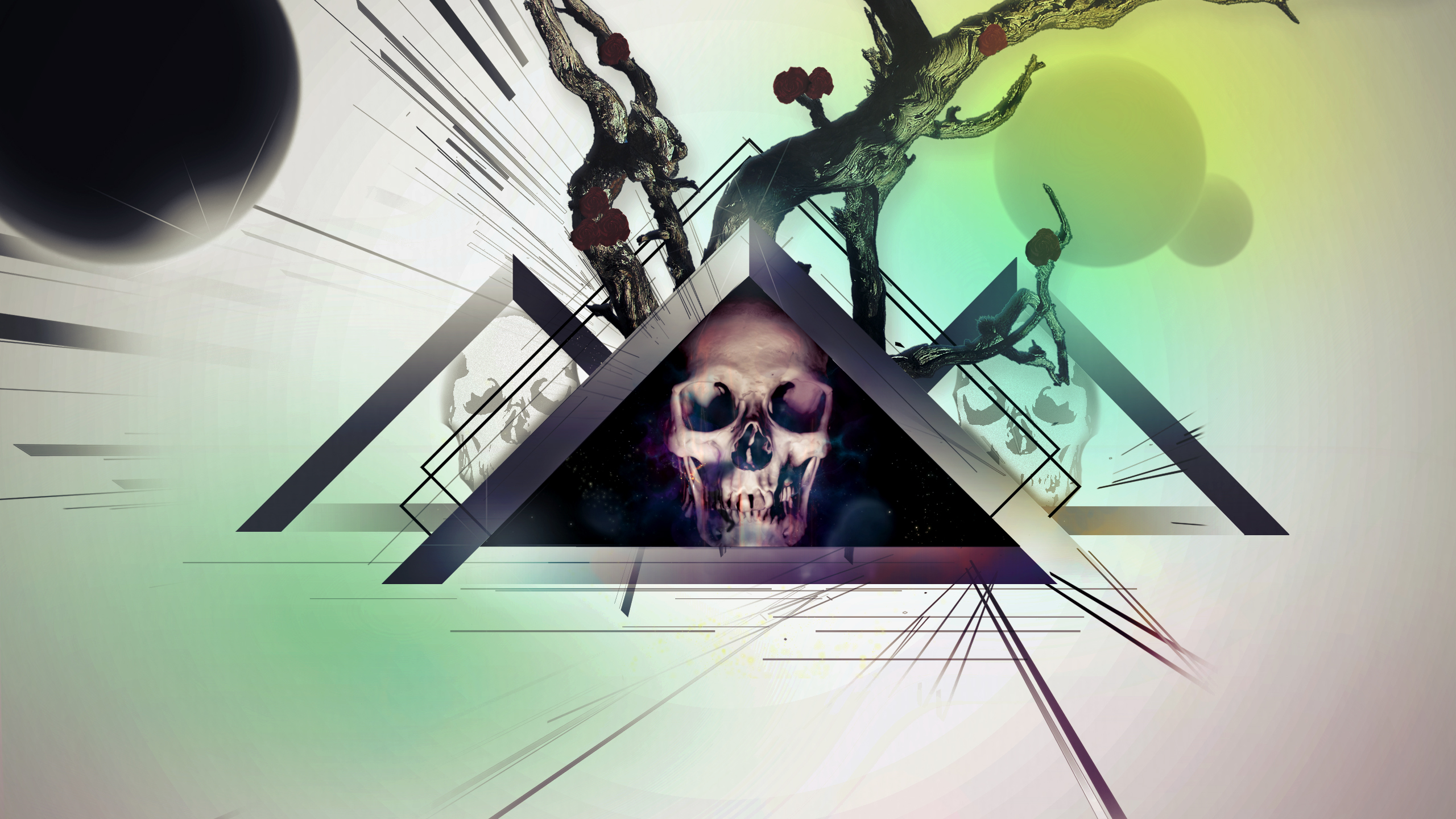 Free download wallpaper Artistic, Skull, Psychedelic on your PC desktop