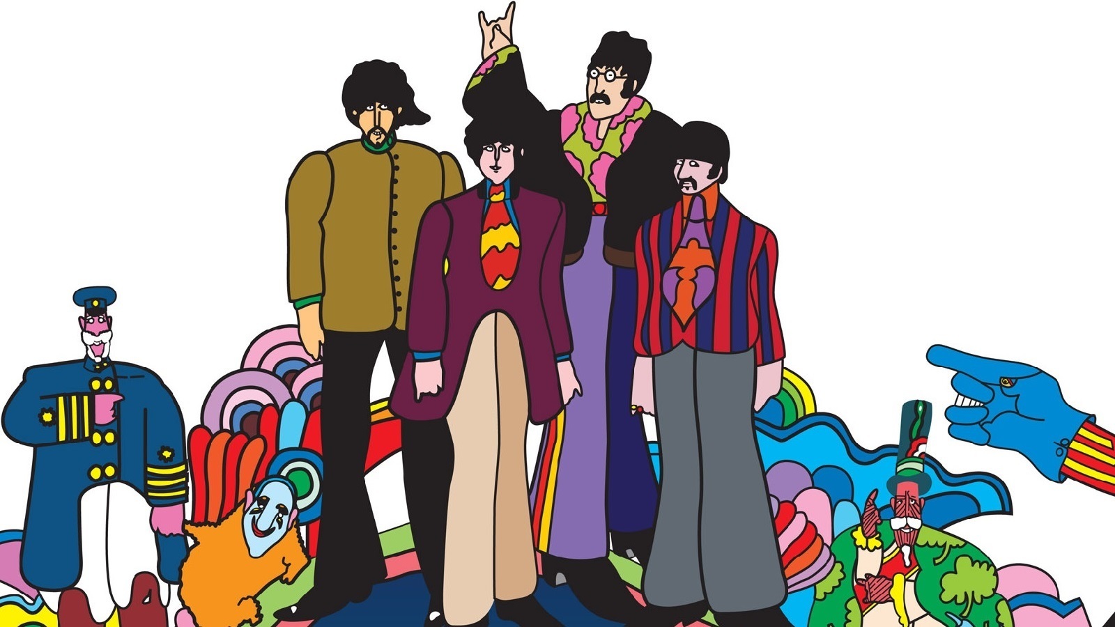 Завантажити шпалери The Beatles: Жовтий Підводний Човен на телефон безкоштовно