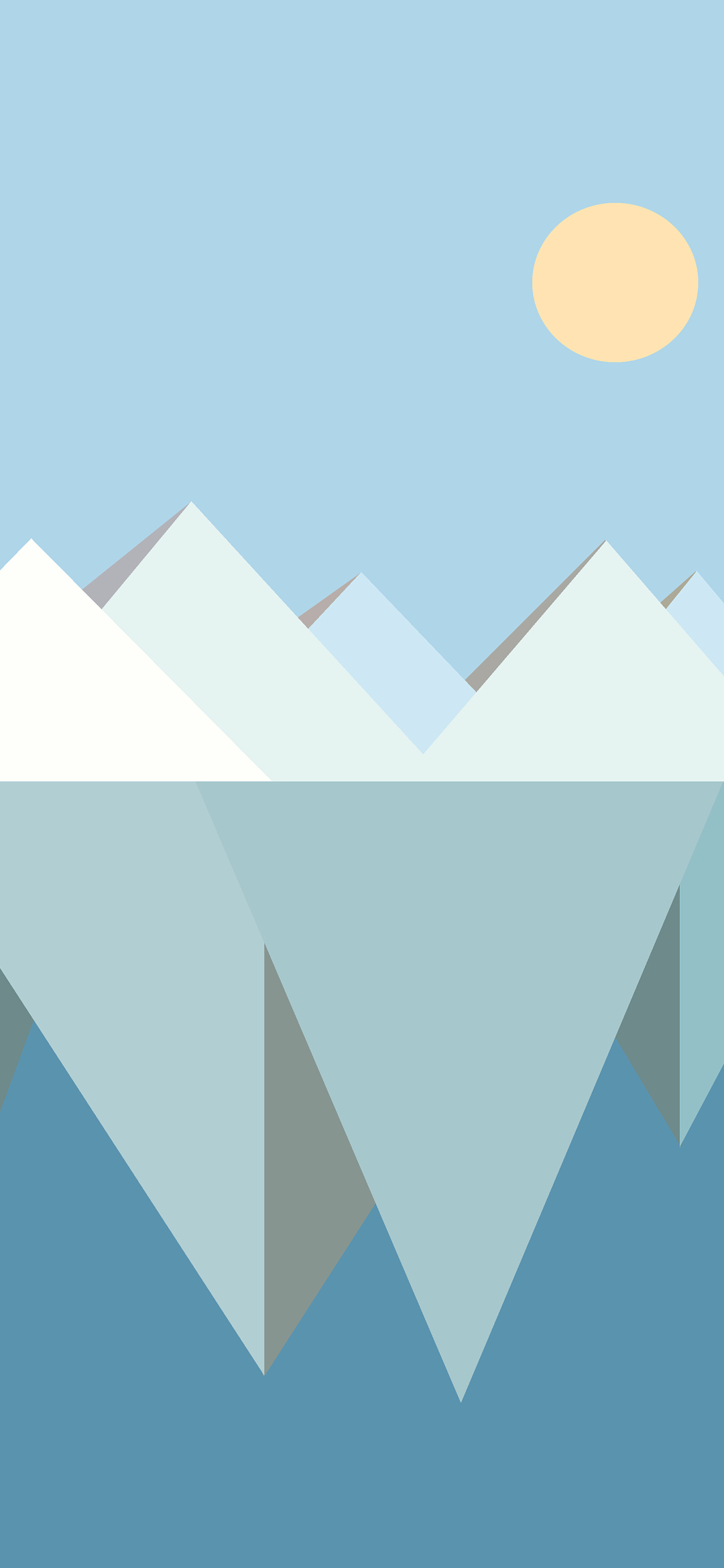 Download mobile wallpaper Water, Sun, Minimalism, Artistic, Iceberg for free.