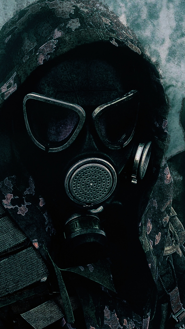 Download mobile wallpaper Gas Mask, Military for free.