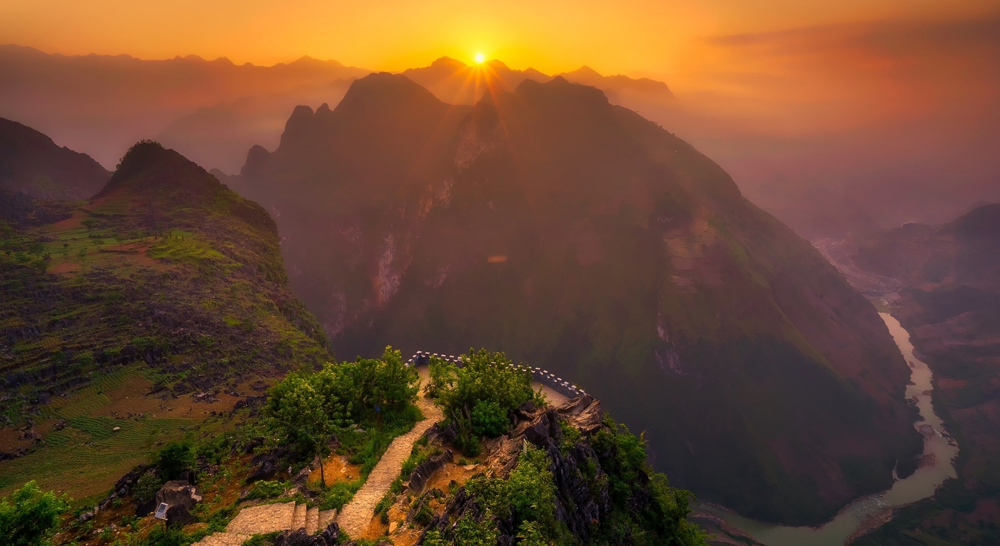 Скачать обои бесплатно Горы, Гора, Вьетнам, Земля/природа картинка на рабочий стол ПК