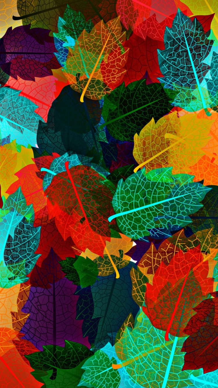 Handy-Wallpaper Herbst, Blatt, Farben, Bunt, Künstlerisch kostenlos herunterladen.