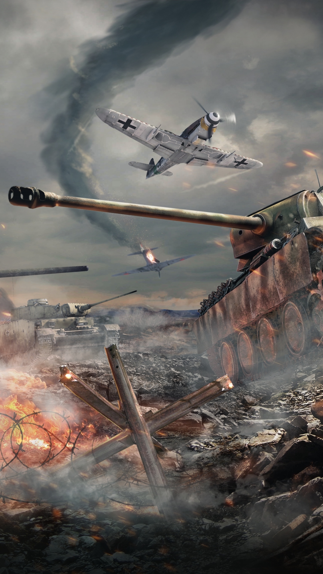 Download mobile wallpaper Battle, Aircraft, Tank, Video Game, Warplane, War Thunder for free.