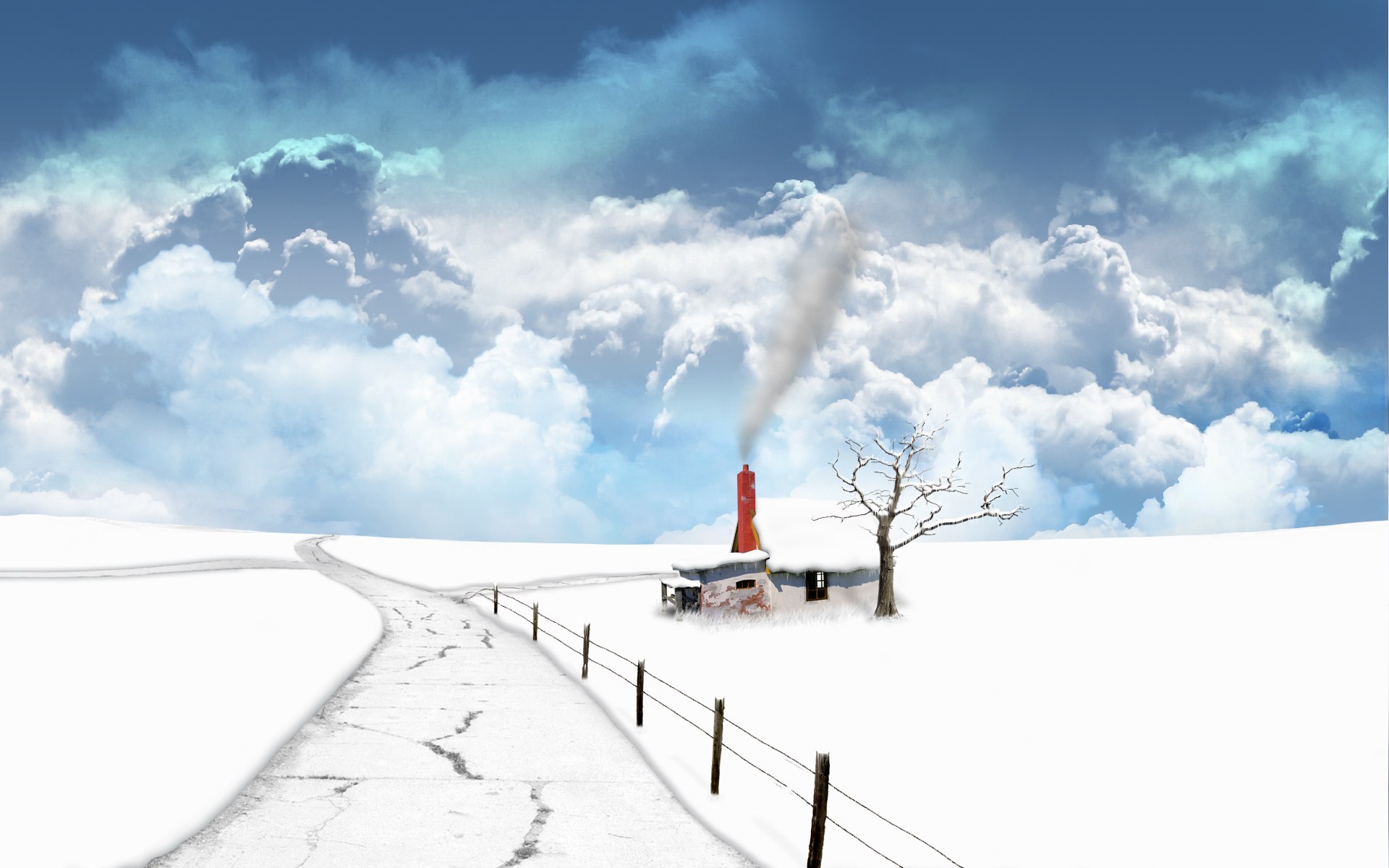 Скачать обои бесплатно Пейзаж, Зима, Фэнтези, Снег, Белый, Холодное Сердце картинка на рабочий стол ПК