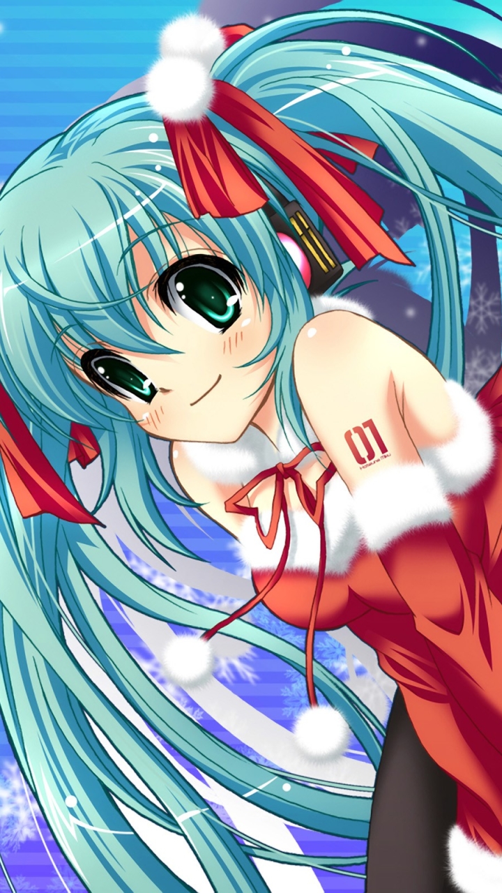 Baixar papel de parede para celular de Anime, Natal, Vocaloid, Hatsune Miku gratuito.