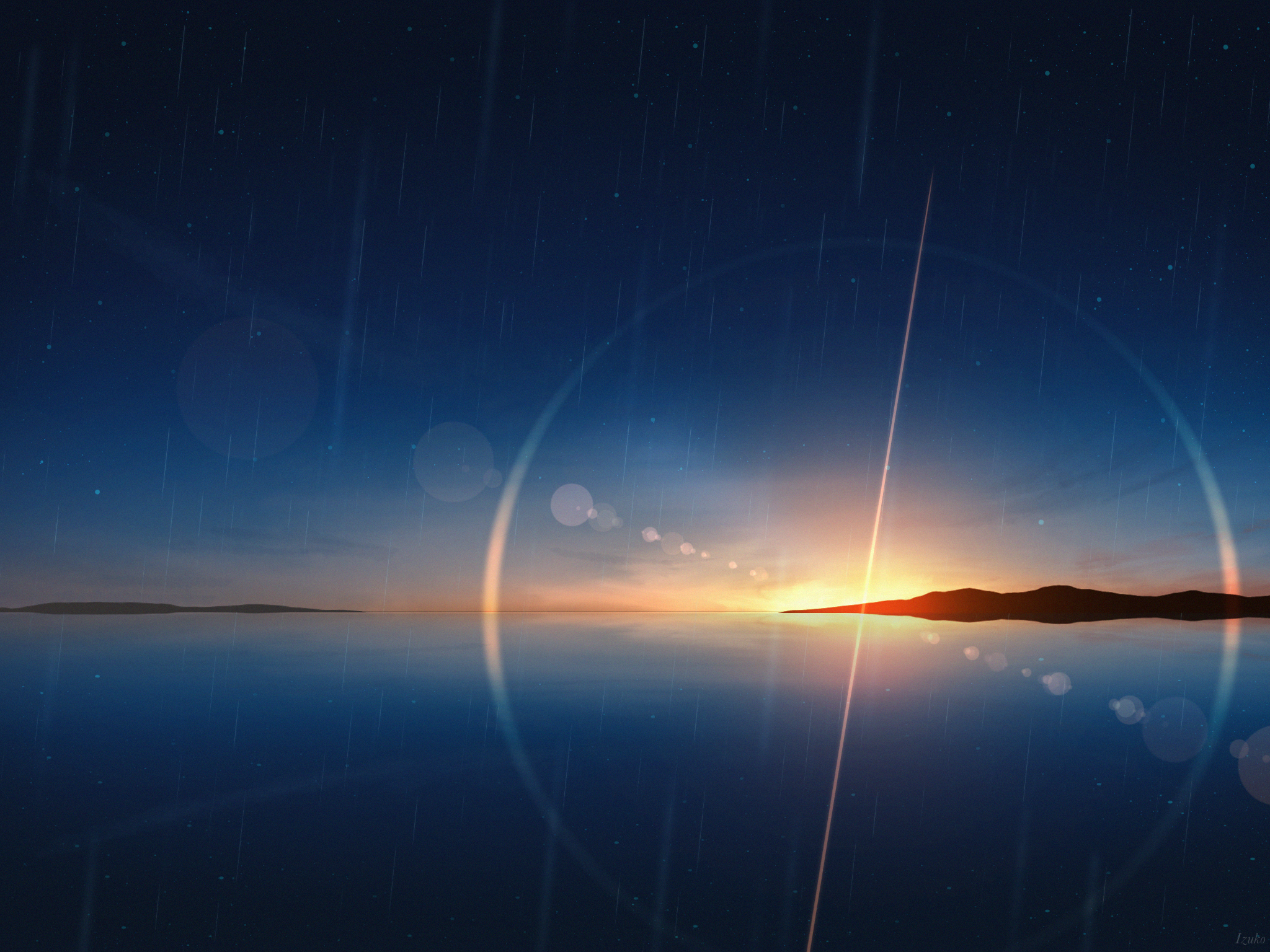 Free download wallpaper Anime, Sunset, Sky on your PC desktop