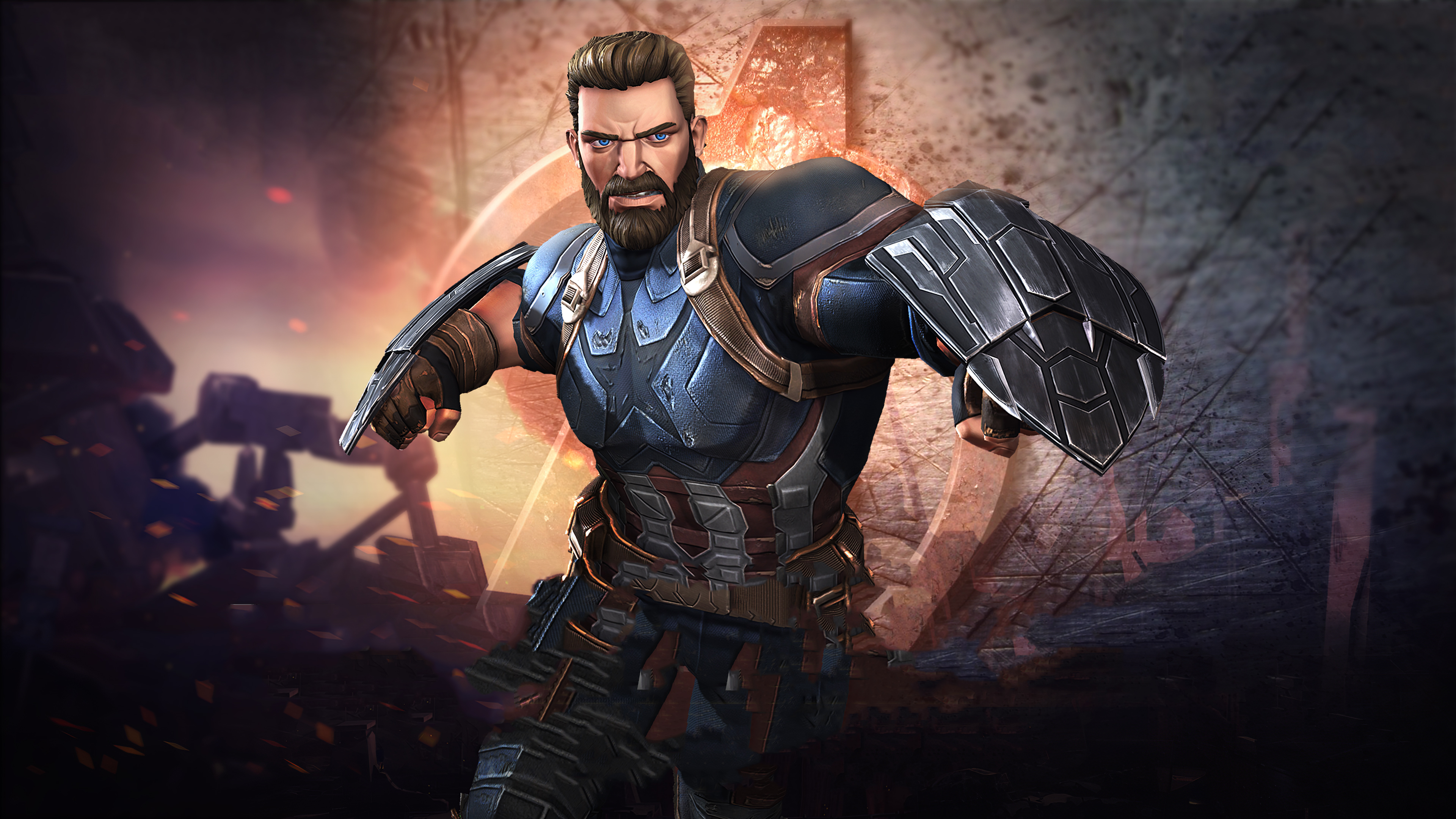Laden Sie das Computerspiele, Kapitän Amerika, Marvel: Contest Of Champions-Bild kostenlos auf Ihren PC-Desktop herunter