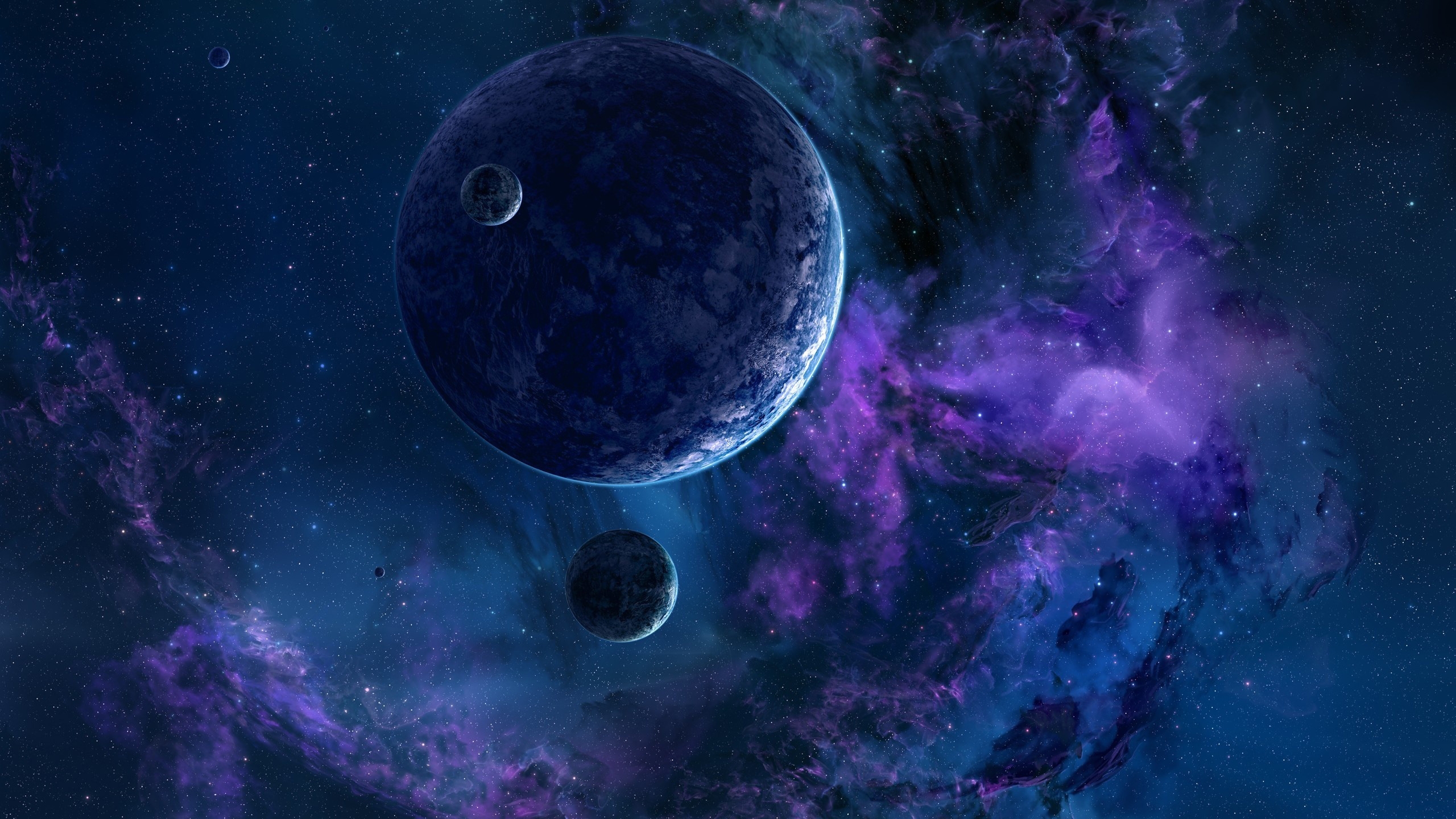 Скачать обои бесплатно Планеты, Космос, Звезды, Туманность, Планета, Научная Фантастика картинка на рабочий стол ПК