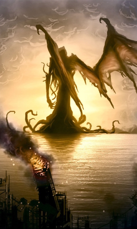 Download mobile wallpaper Fantasy, Dark, Cthulhu, Demon for free.