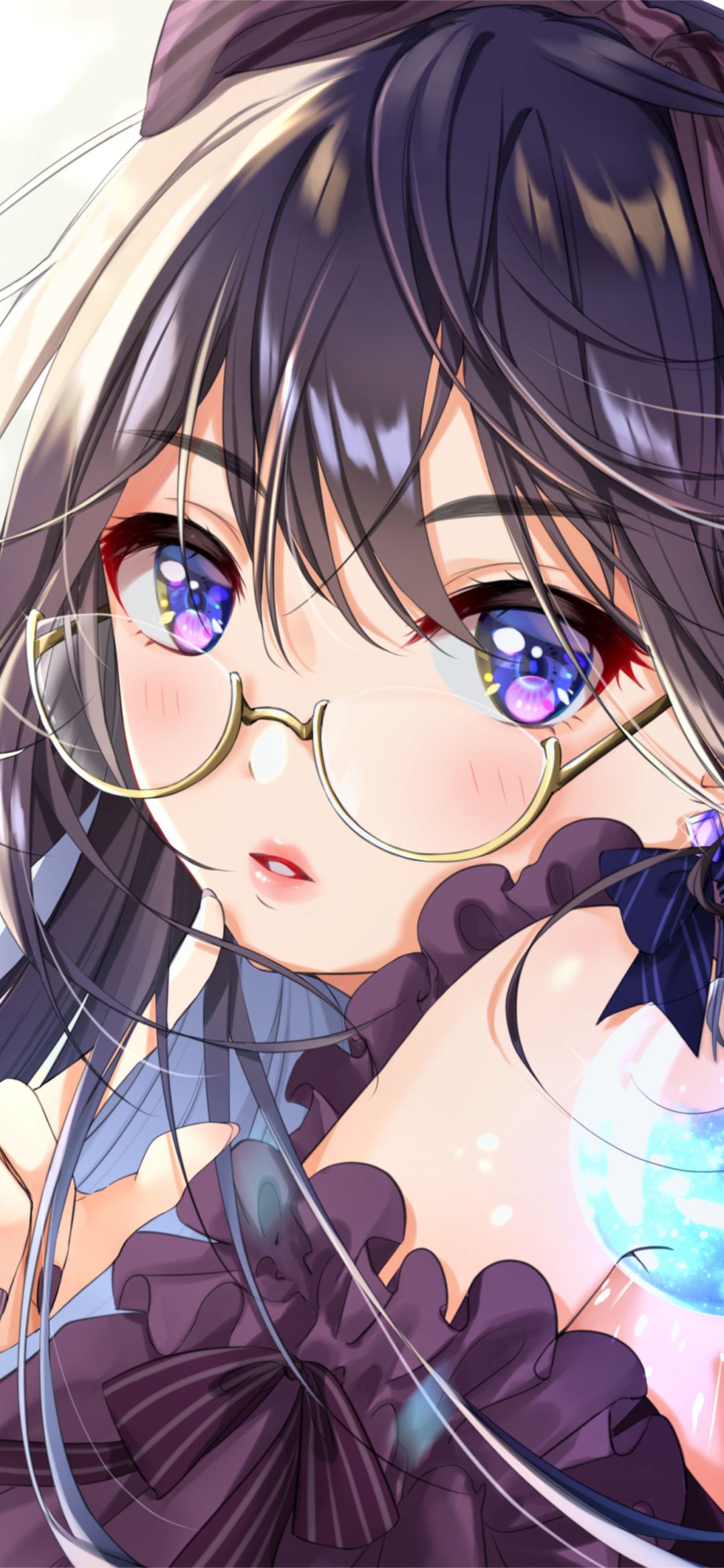 Download mobile wallpaper Anime, Glasses, Original for free.