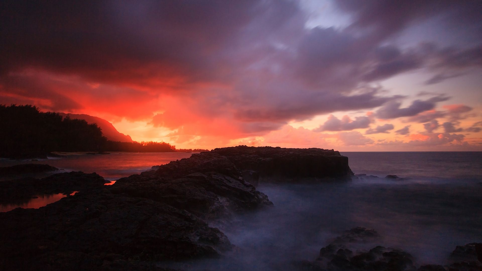 Download mobile wallpaper Sunset, Sky, Sea, Horizon, Ocean, Earth for free.