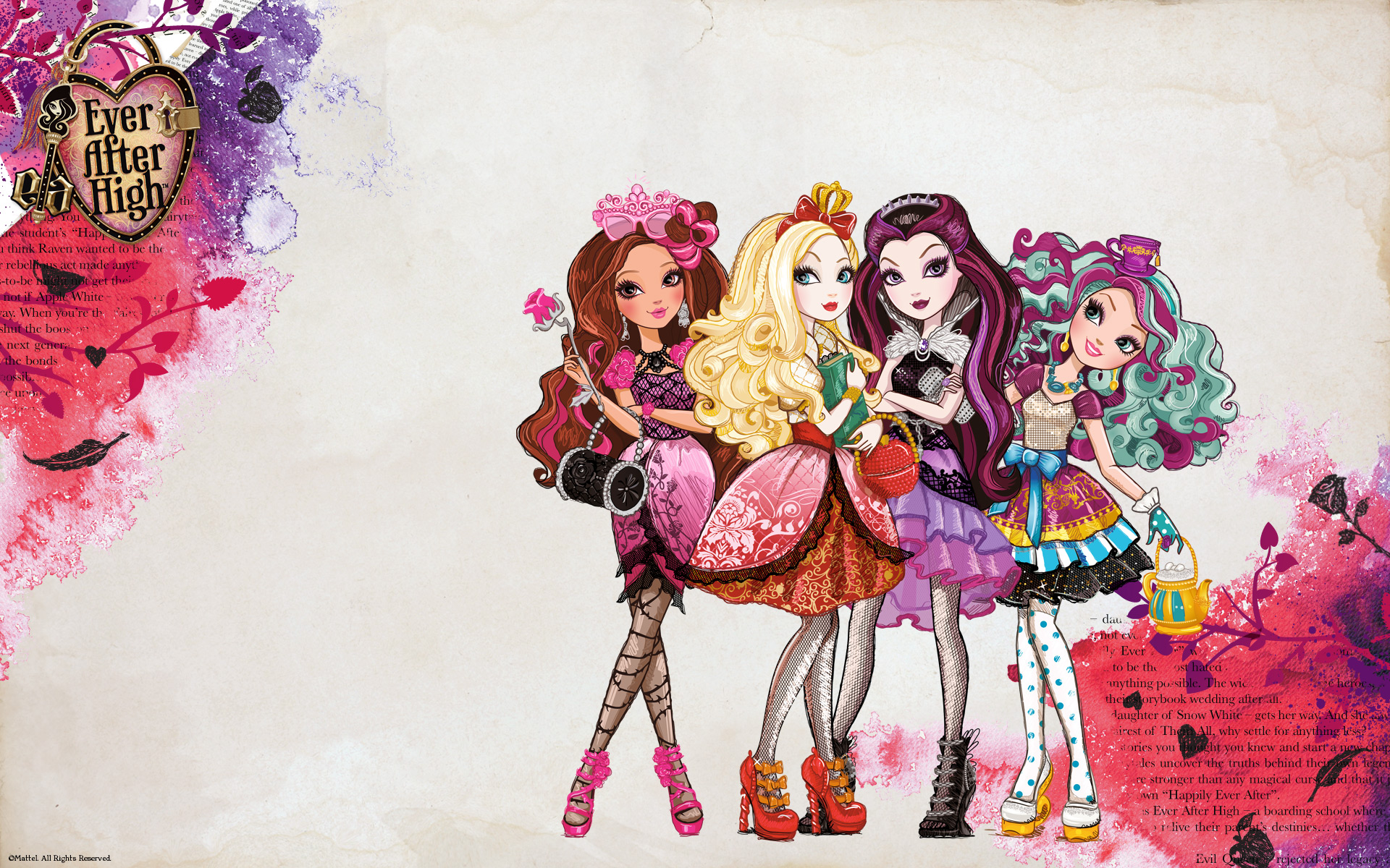 ever after high, tv show, doll, fairy tale, fantasy, fashion, mattel, style