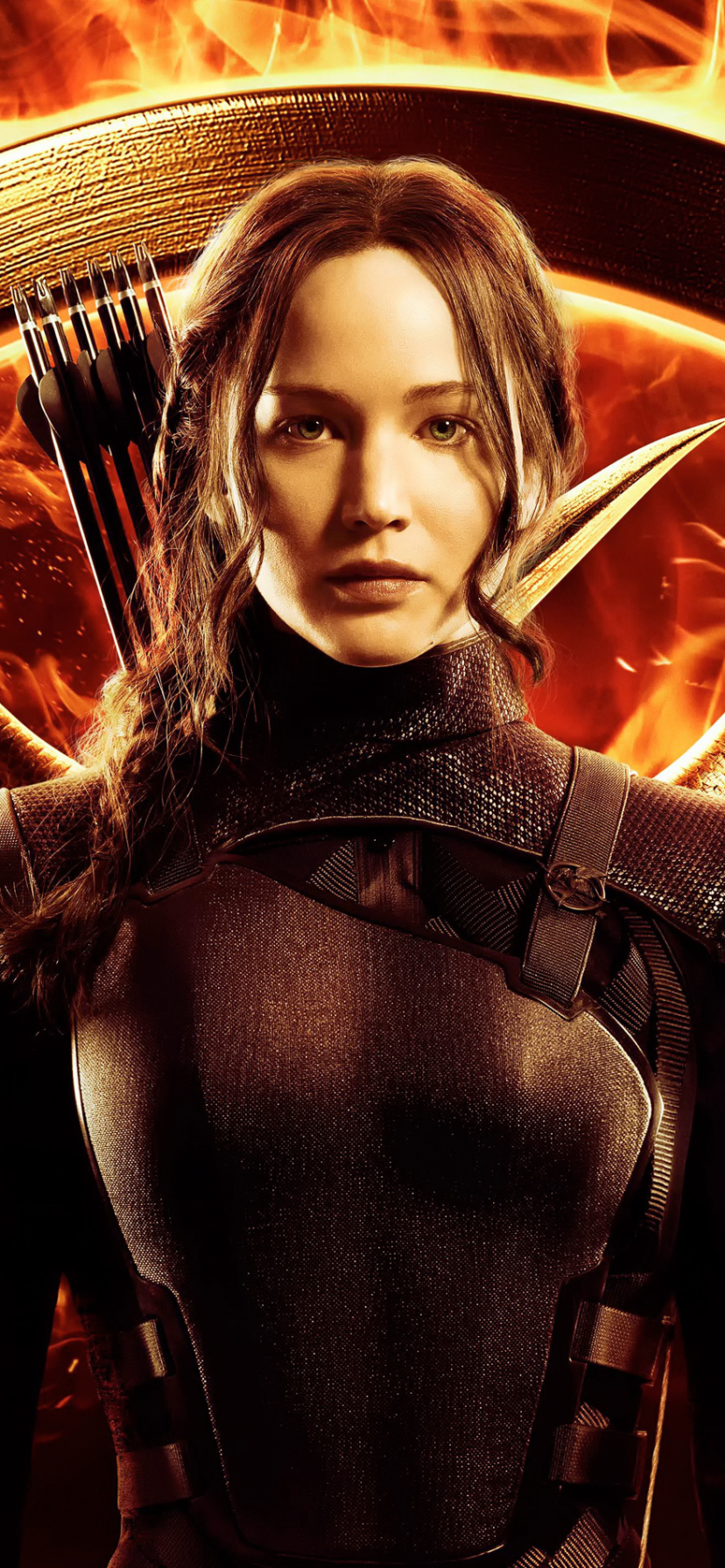 Download mobile wallpaper Flame, Wings, Movie, Katniss Everdeen, Jennifer Lawrence, The Hunger Games, The Hunger Games: Mockingjay Part 1 for free.
