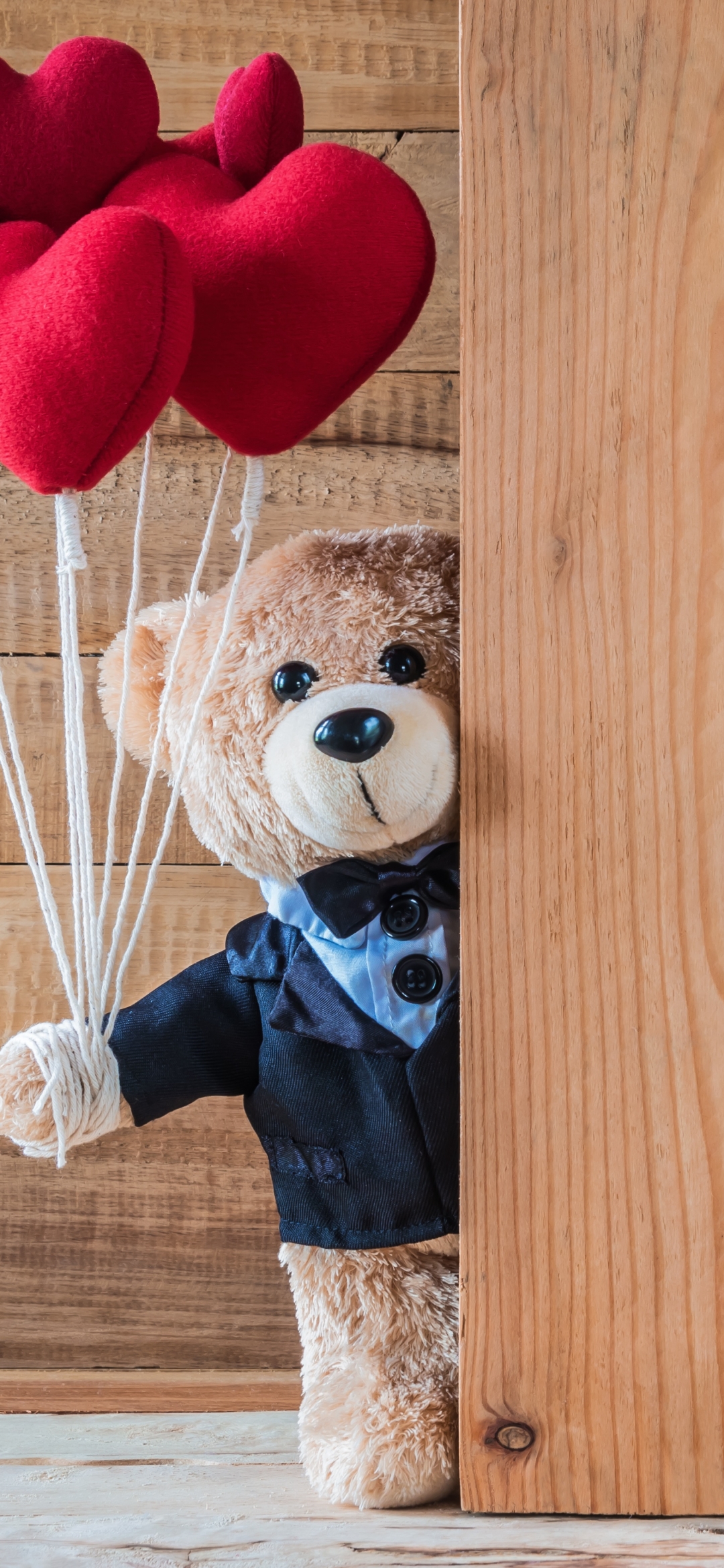 Handy-Wallpaper Teddybär, Herz, Menschengemacht, Kuscheltier kostenlos herunterladen.