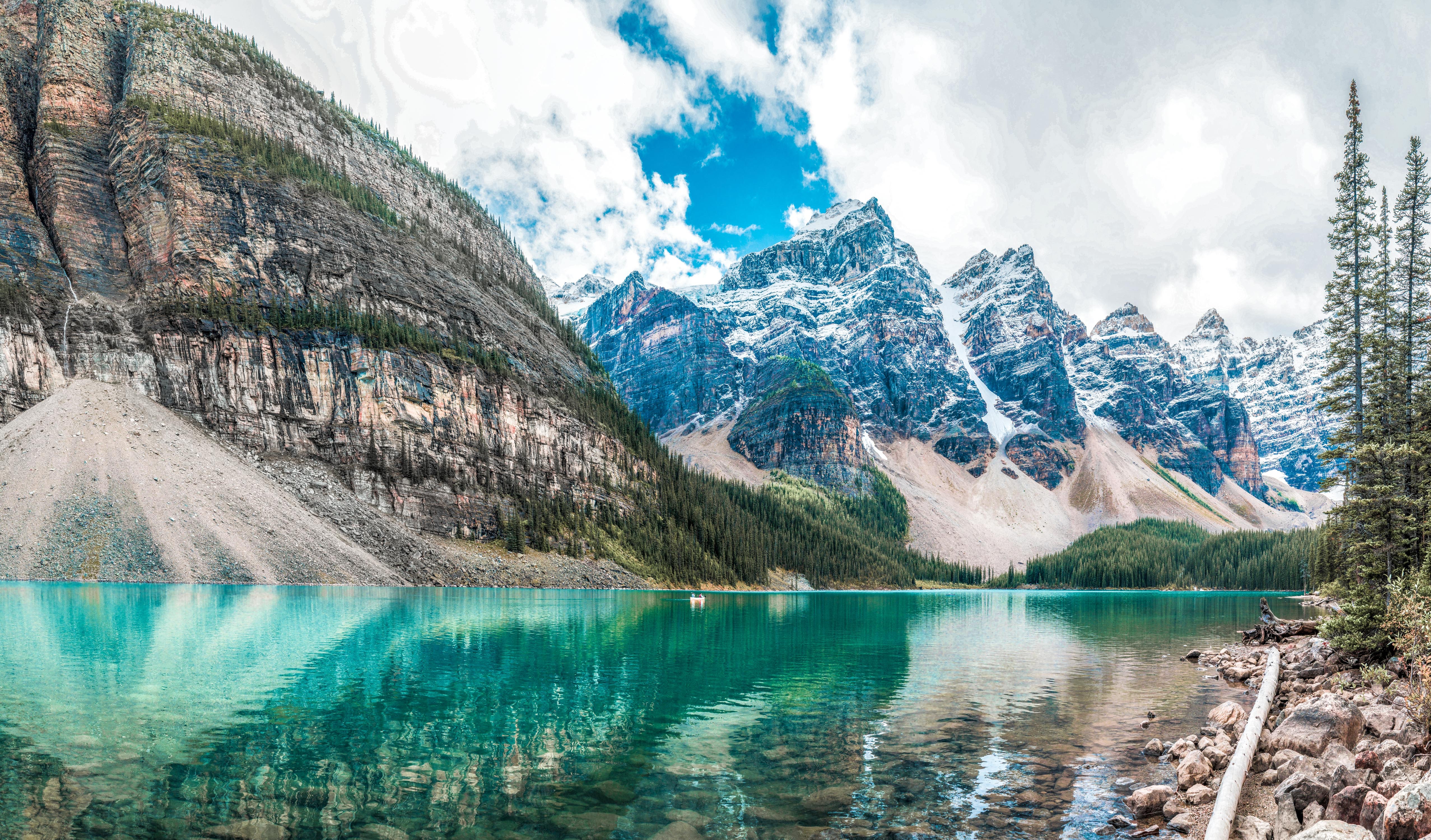 100437 descargar fondo de pantalla montañas, naturaleza, vértice, lago, tops: protectores de pantalla e imágenes gratis