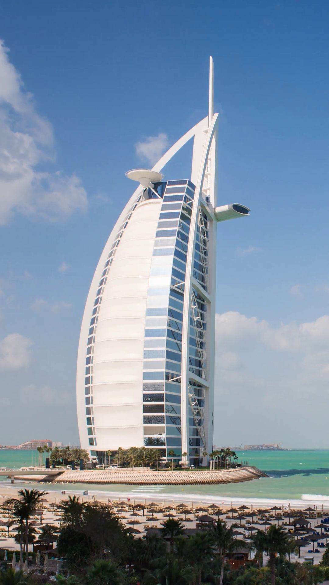 Download mobile wallpaper Building, Horizon, Dubai, United Arab Emirates, Burj Al Arab, Man Made for free.