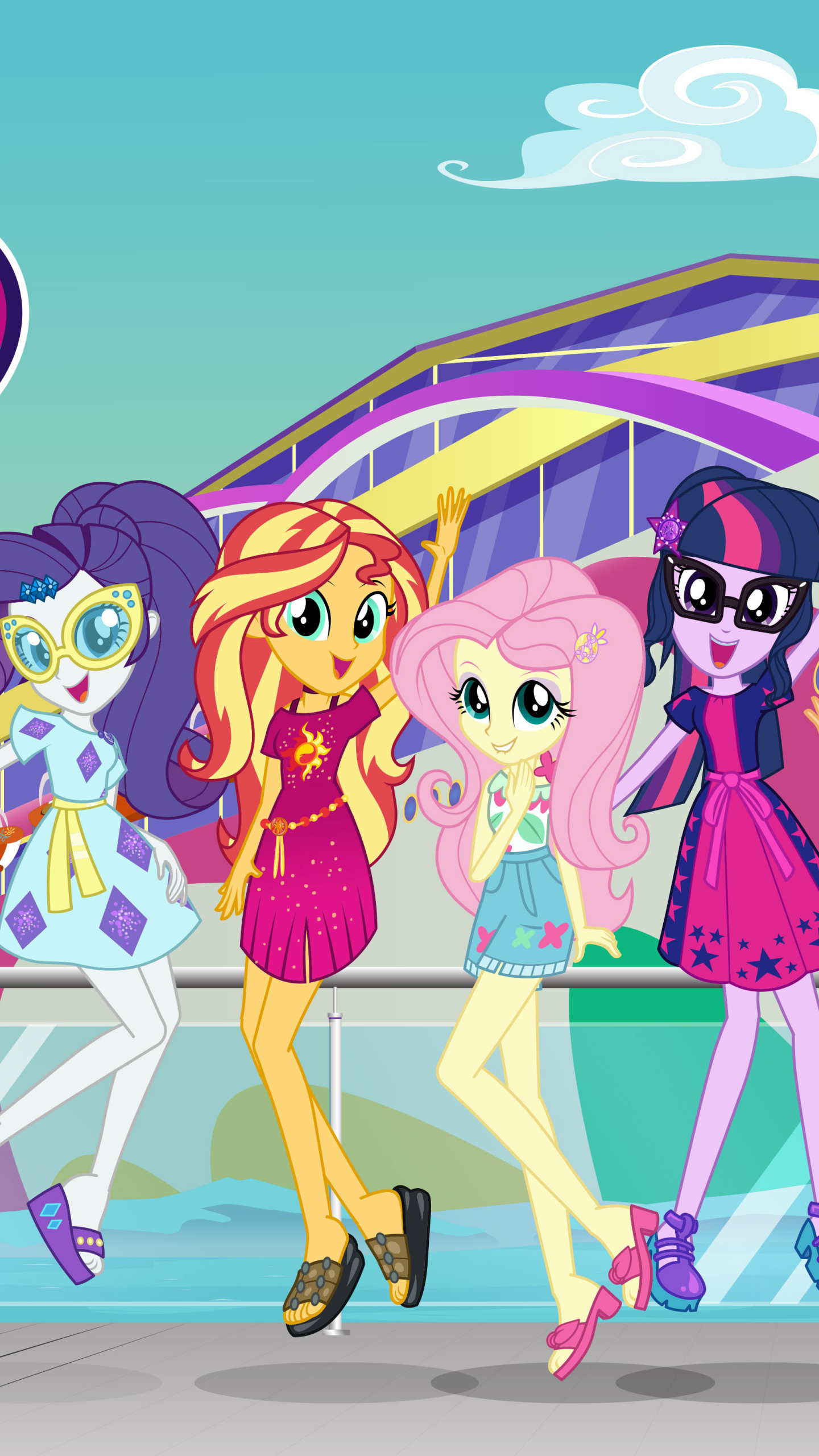 Die besten My Little Pony: Equestria Girls Frühjahrspause-Hintergründe für den Telefonbildschirm