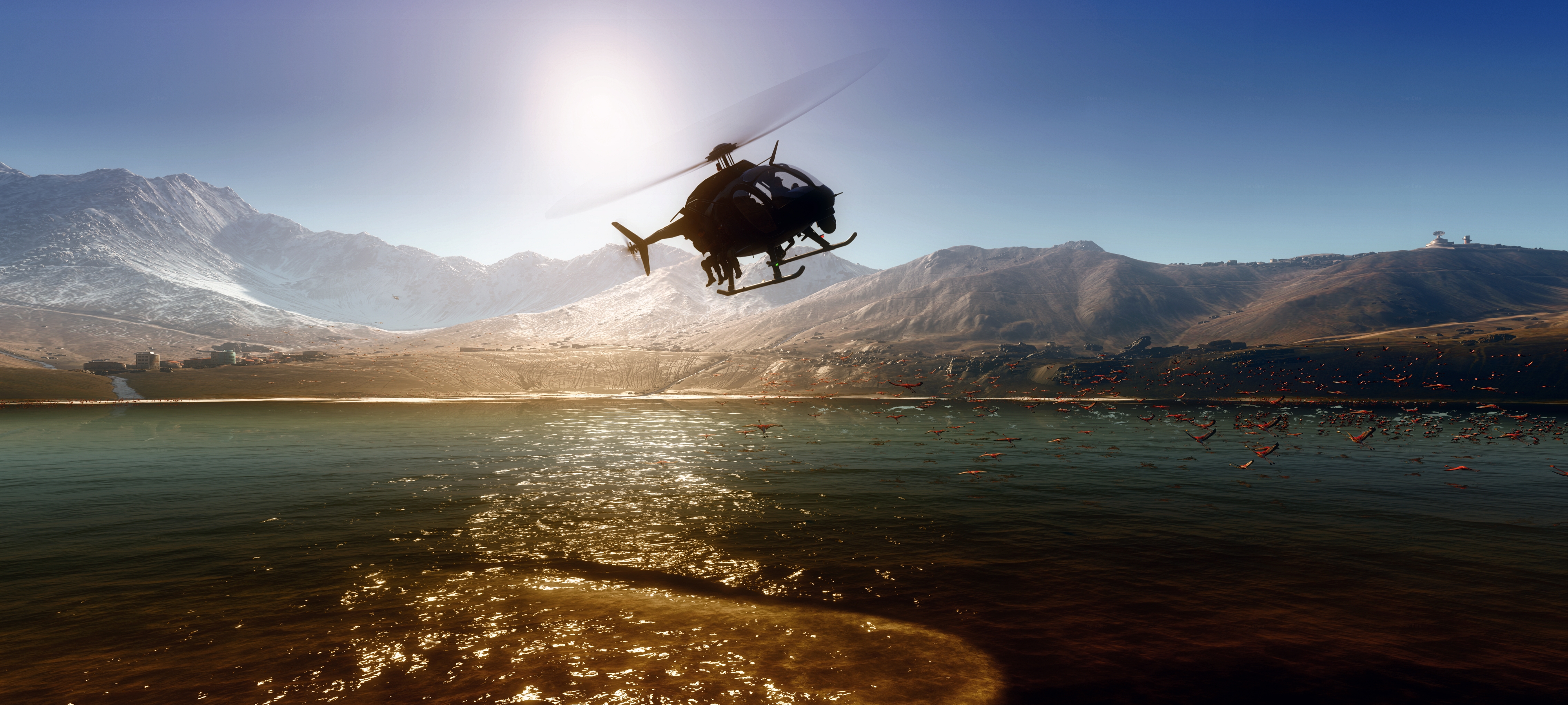 Descarga gratuita de fondo de pantalla para móvil de Helicóptero, Videojuego, Tierras Salvajes De Ghost Recon De Tom Clancy.