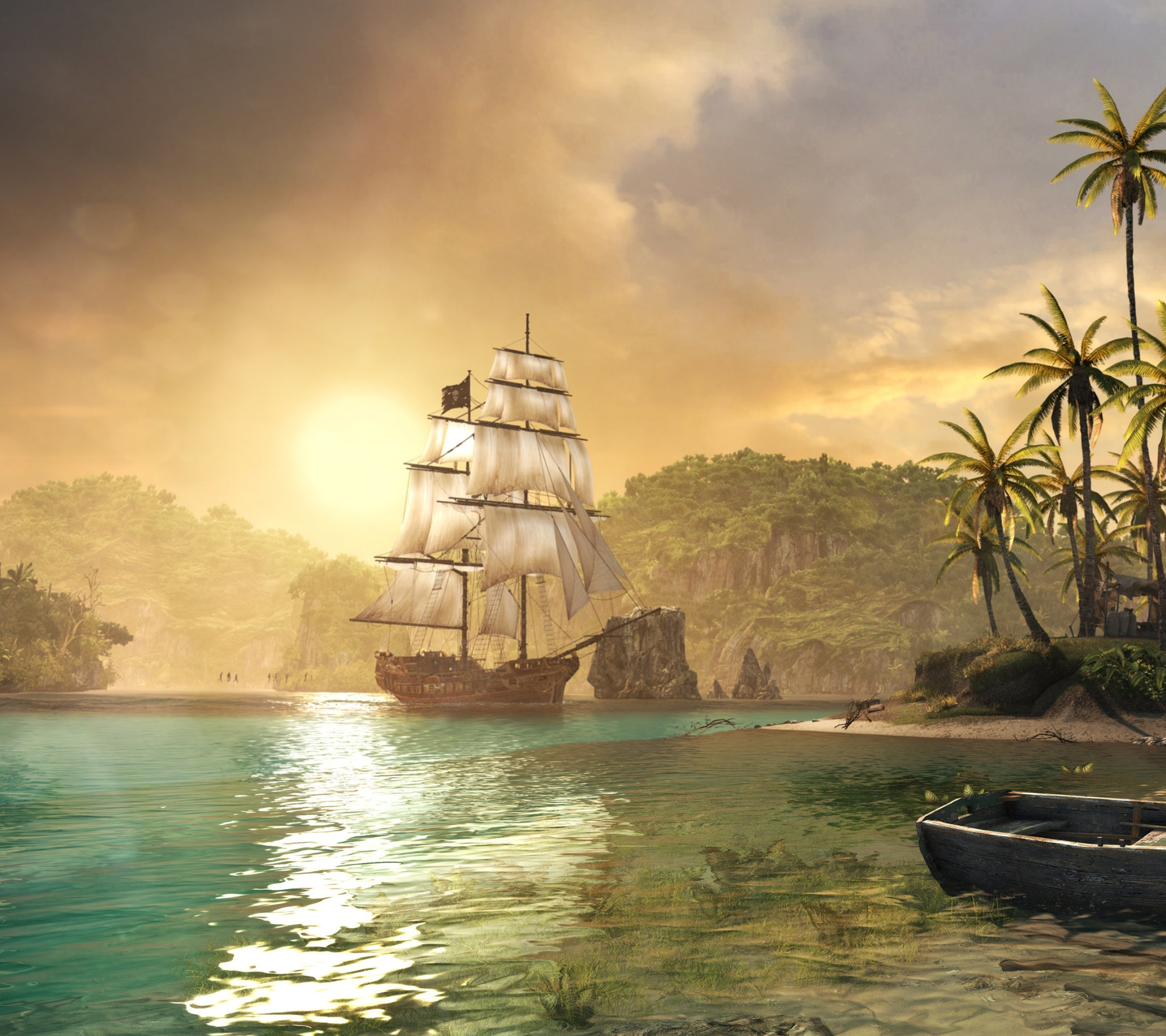 Скачать картинку Видеоигры, Кредо Ассасина, Assassin's Creed Iv: Чёрный Флаг в телефон бесплатно.