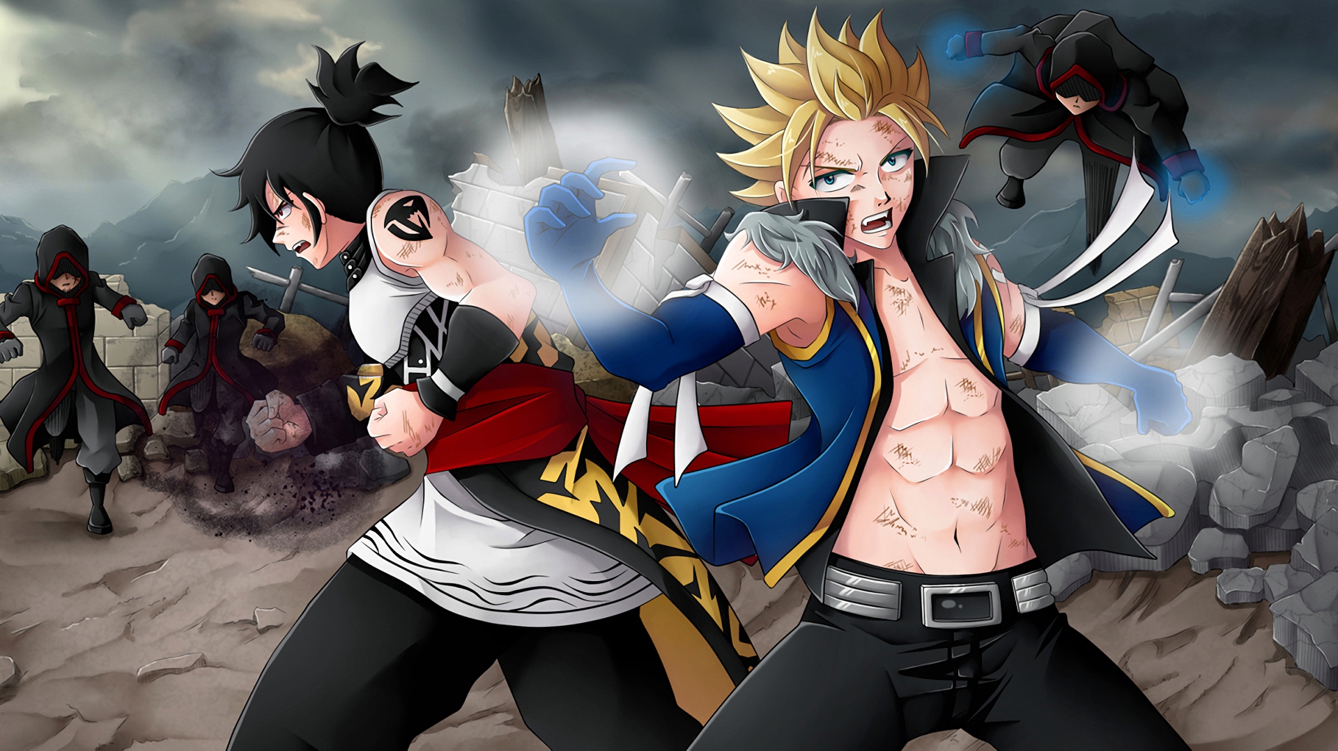 Download mobile wallpaper Anime, Fairy Tail, Sting Eucliffe, Rogue Cheney for free.