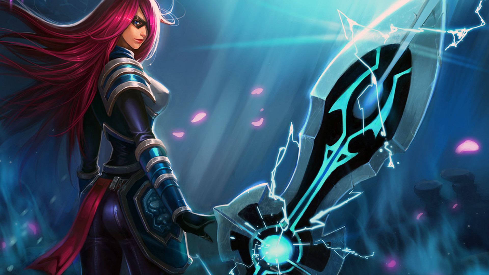 Download mobile wallpaper Fantasy, Weapon, League Of Legends, Armor, Pink Hair, Video Game, Long Hair, Woman Warrior, Irelia (League Of Legends) for free.