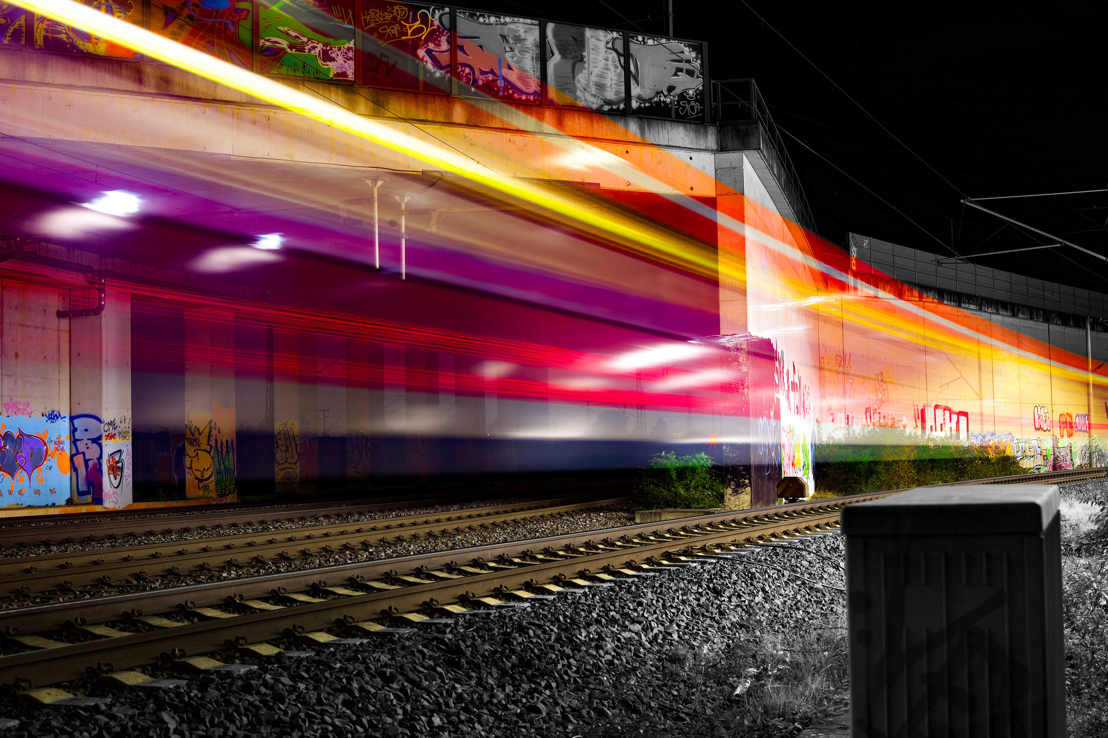 Laden Sie das Eisenbahn, Fotografie, Zeitraffer-Bild kostenlos auf Ihren PC-Desktop herunter