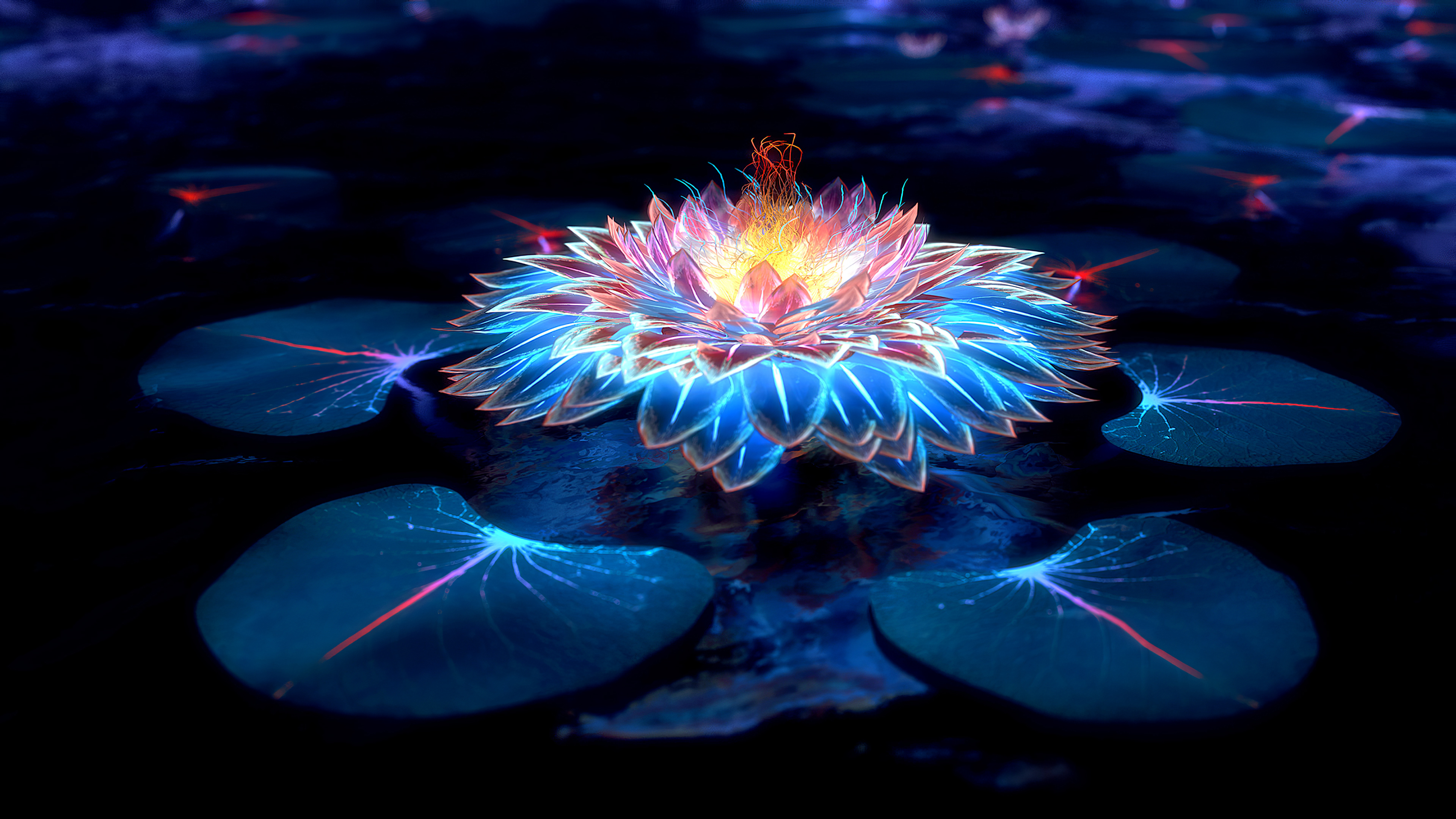 Free download wallpaper Flowers, Lotus, Flower, Artistic on your PC desktop