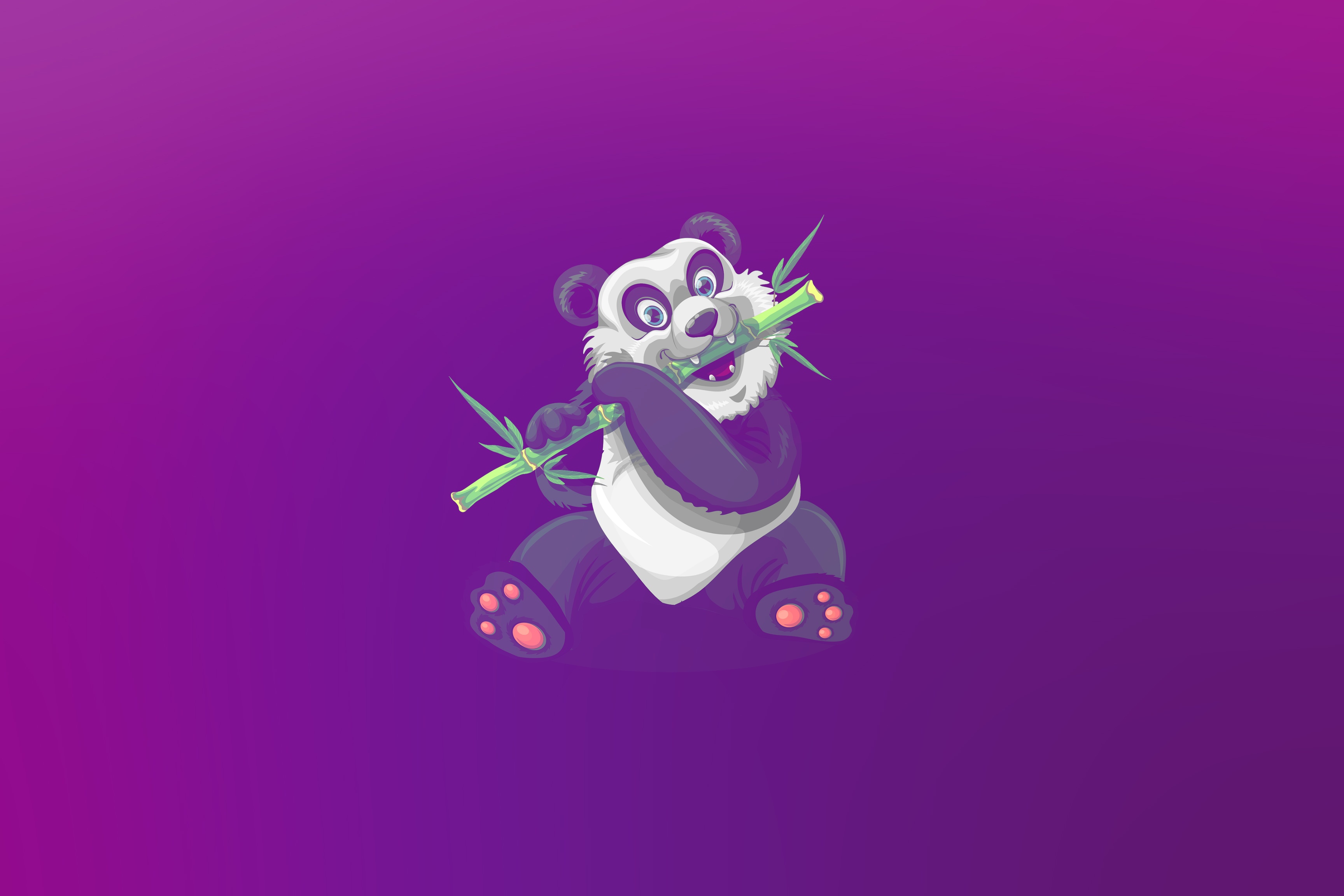 Free download wallpaper Nice, Sweetheart, Bamboo, Art, Panda on your PC desktop