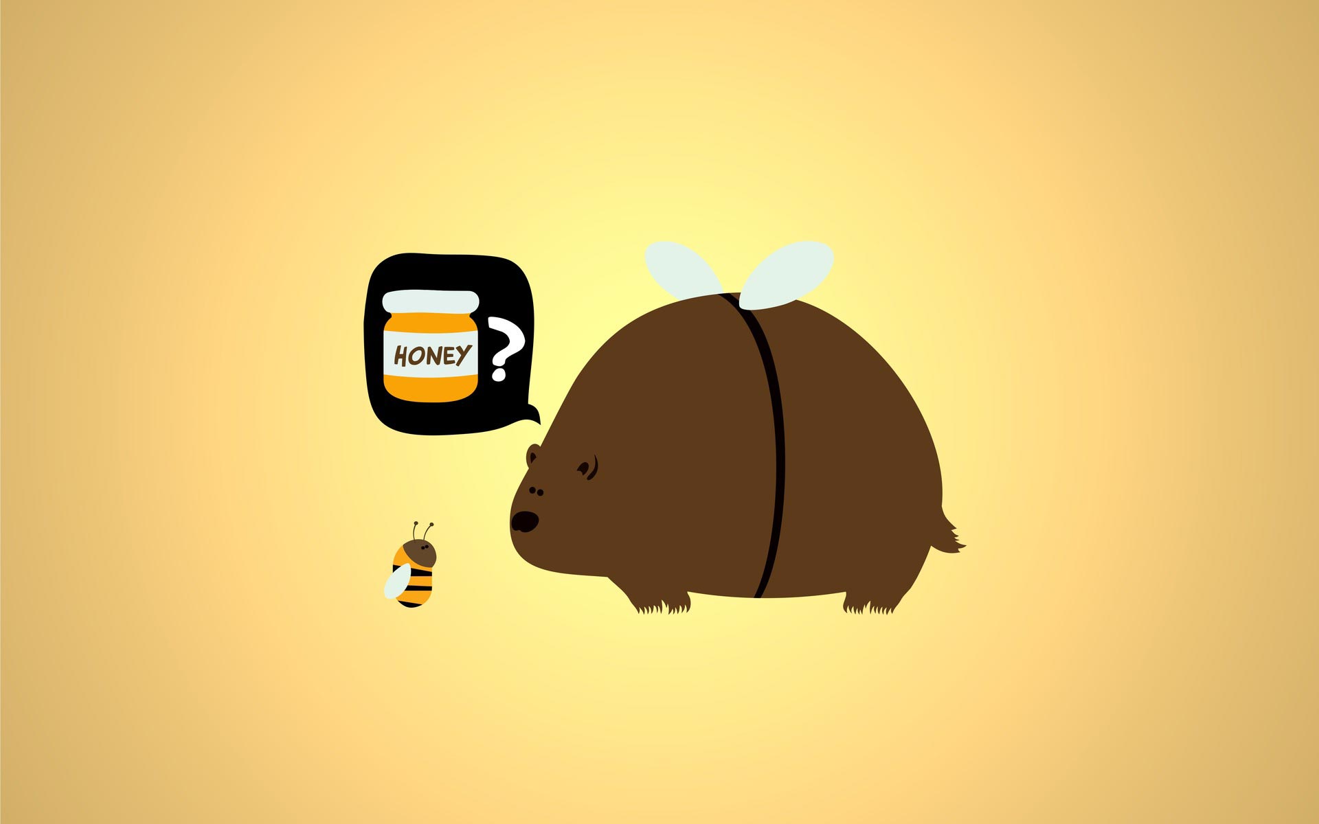 Laden Sie das Humor, Tiere, Bär, Biene-Bild kostenlos auf Ihren PC-Desktop herunter
