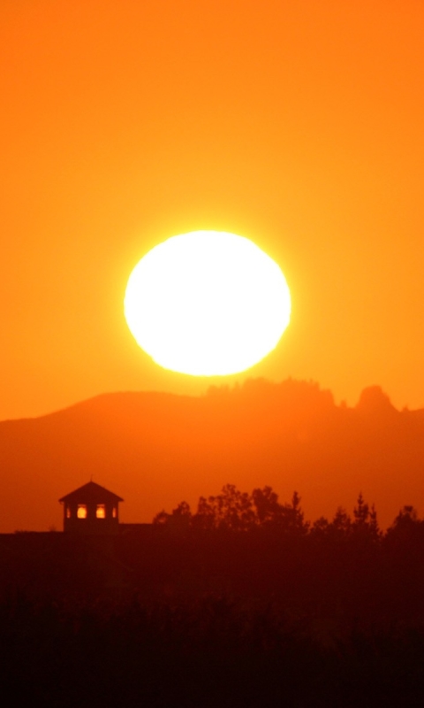 Baixar papel de parede para celular de Paisagem, Pôr Do Sol, Árvore, Casa, Fotografia gratuito.