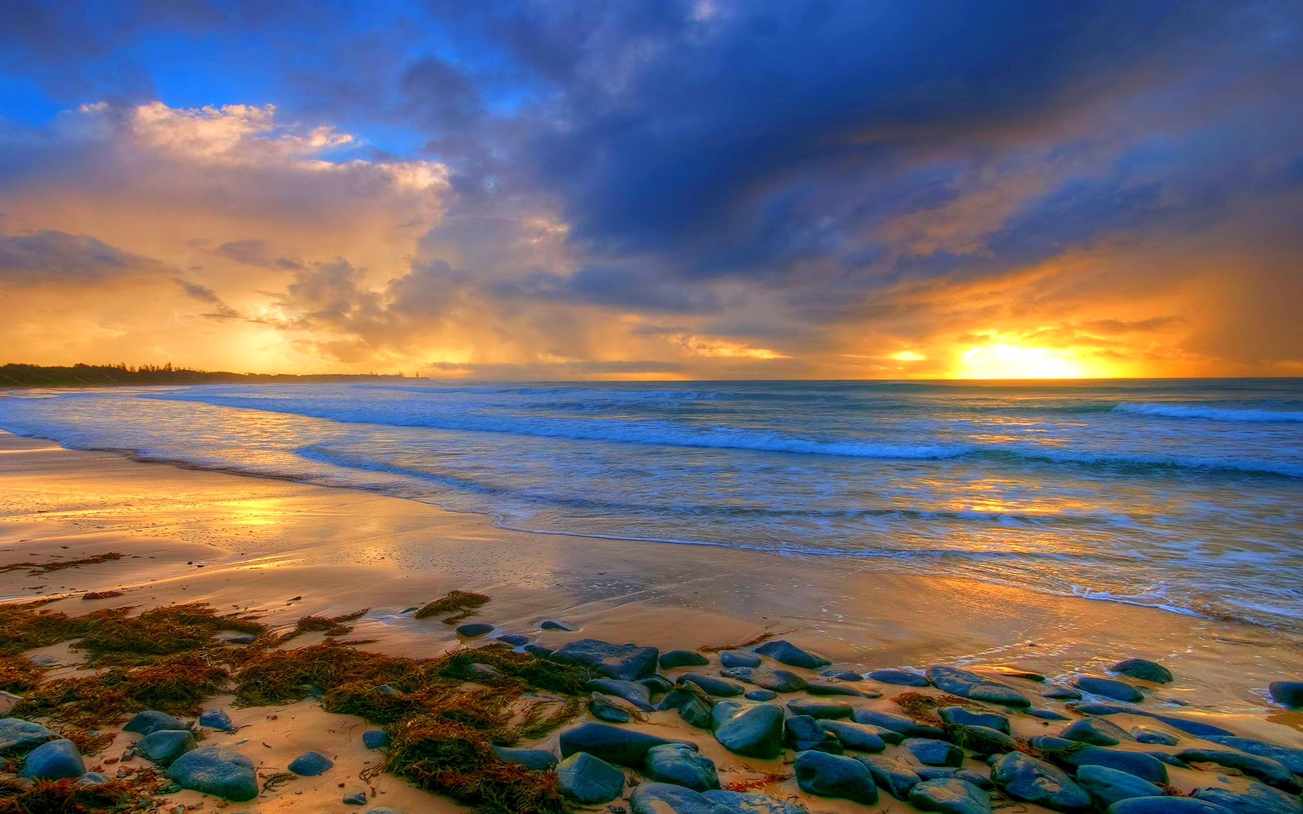 Free download wallpaper Sunset, Beach, Horizon, Ocean, Earth on your PC desktop