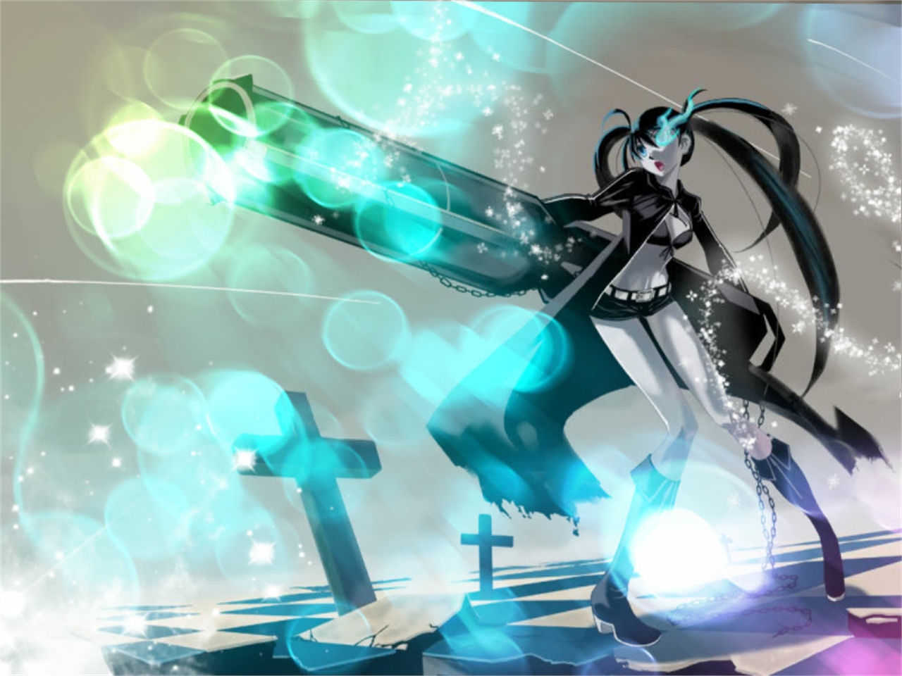 Download mobile wallpaper Anime, Black Rock Shooter for free.