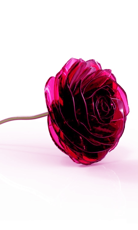 Download mobile wallpaper Rose, Glass, Artistic, Red Rose for free.