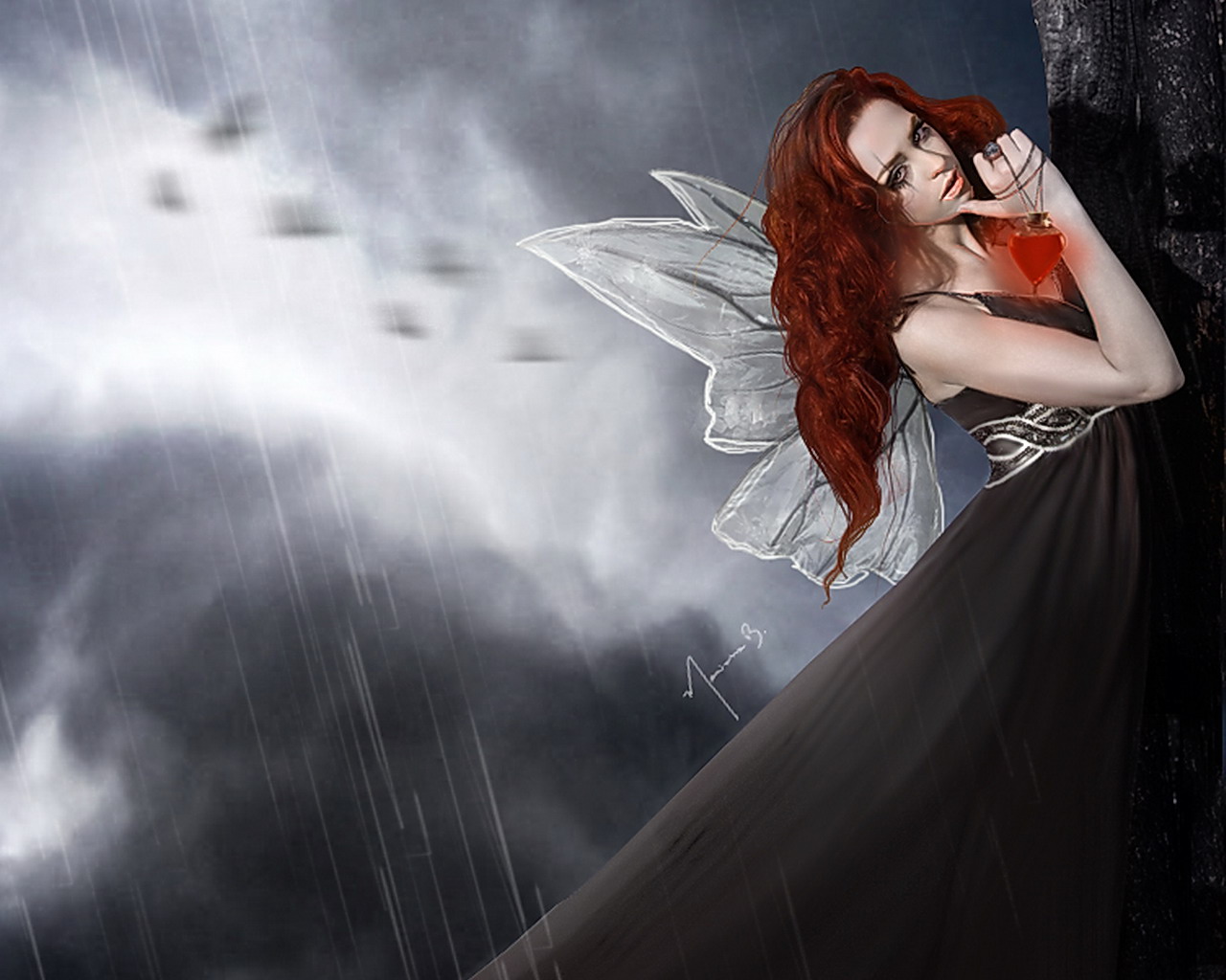 Download mobile wallpaper Gothic, Dark, Angel for free.