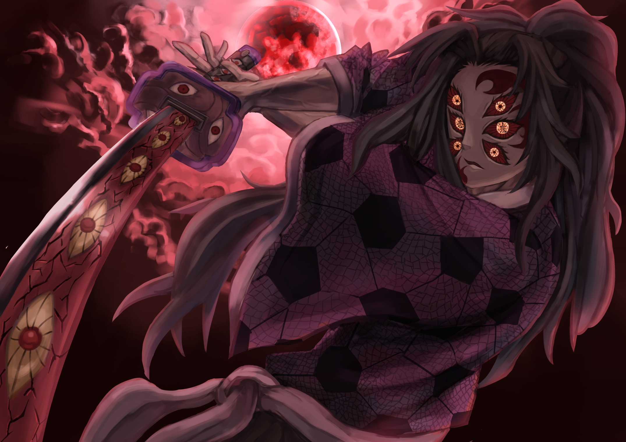 Descarga gratis la imagen Animado, Demon Slayer: Kimetsu No Yaiba, Kokushibo (Asesino De Demonios) en el escritorio de tu PC