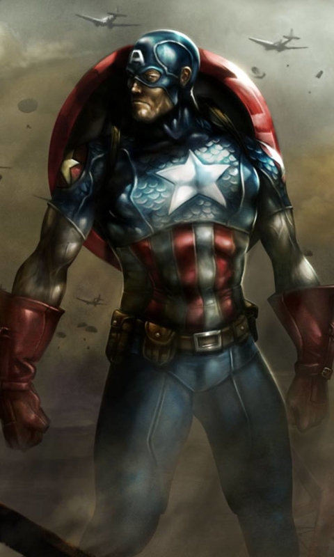 Handy-Wallpaper Captain America, Comics kostenlos herunterladen.