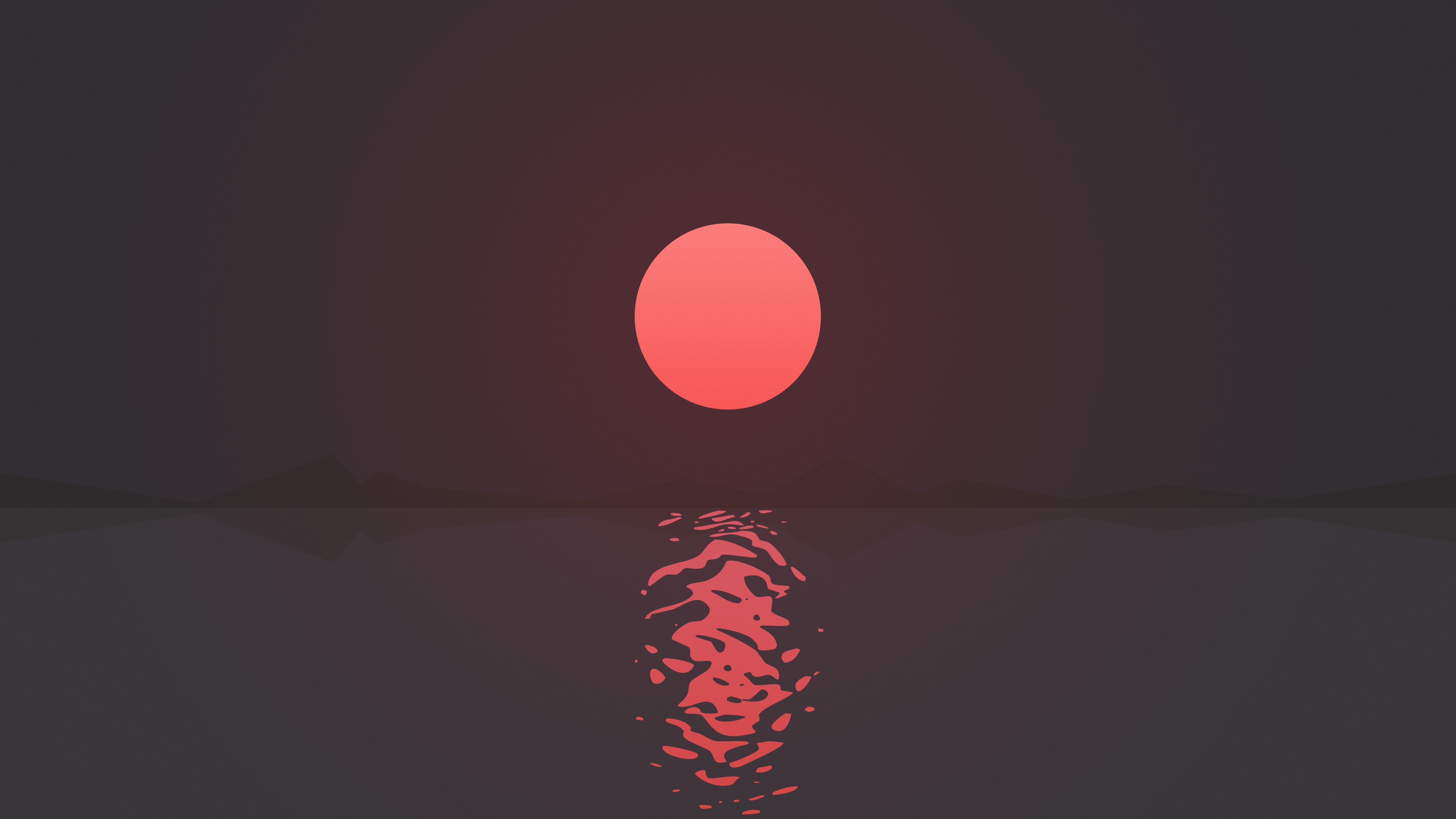 Download mobile wallpaper Sunset, Artistic, Minimalist for free.