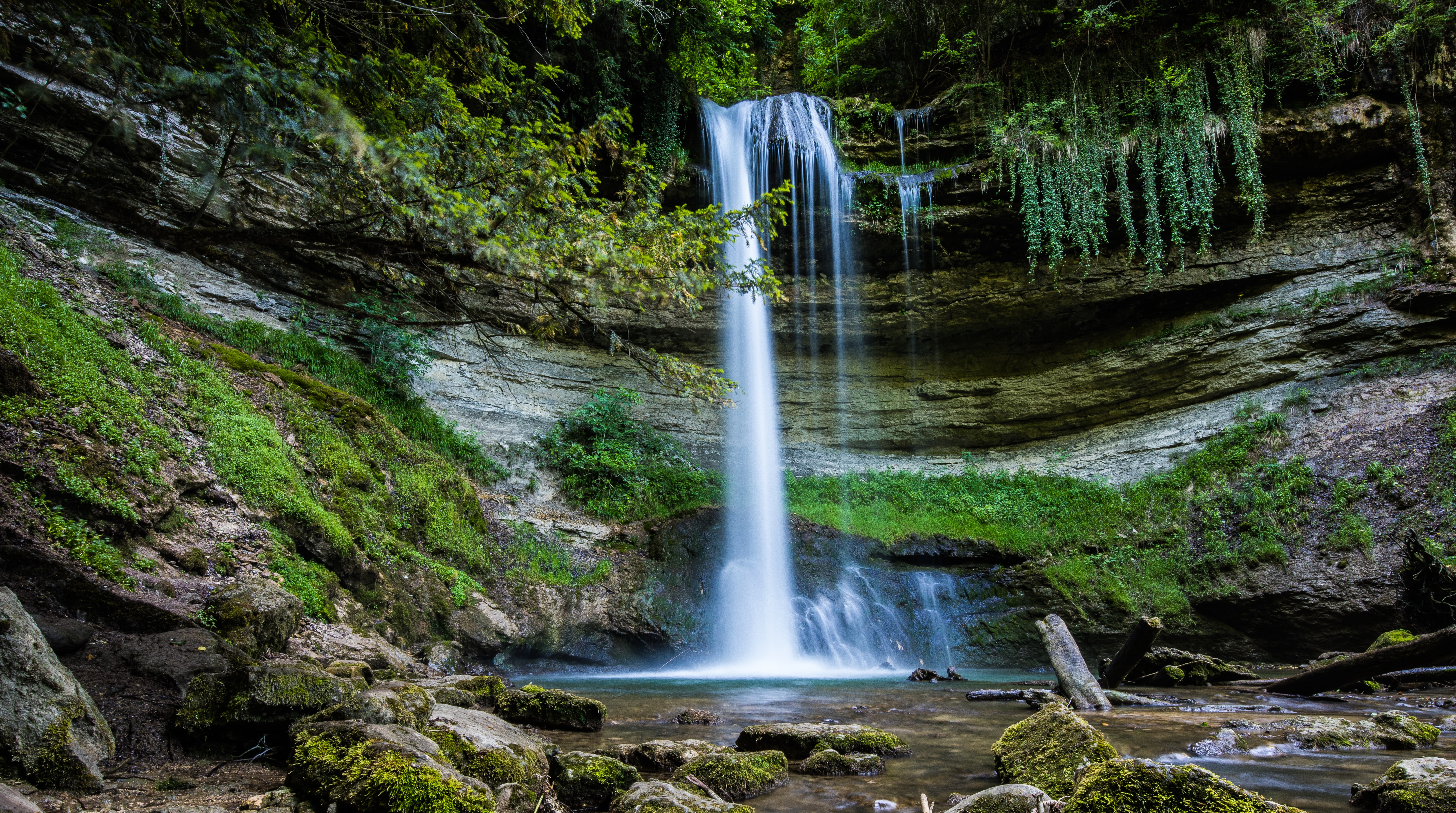 Laden Sie das Natur, Felsen, Die Steine, Wasser, Wasserfall, Landschaft-Bild kostenlos auf Ihren PC-Desktop herunter
