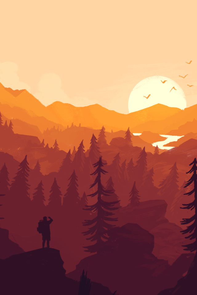 Handy-Wallpaper Sonnenuntergang, Computerspiele, Firewatch kostenlos herunterladen.