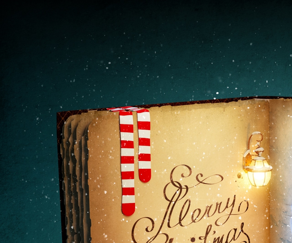 Téléchargez des papiers peints mobile Noël, Vacances, Lanterne, Livre gratuitement.