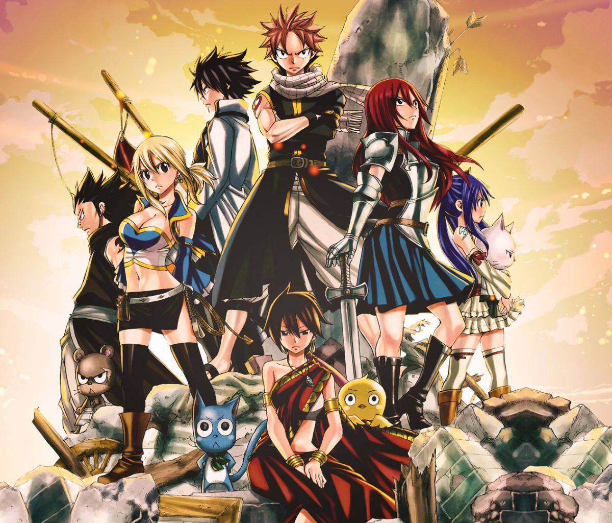 Download mobile wallpaper Anime, Lucy Heartfilia, Natsu Dragneel, Erza Scarlet, Gray Fullbuster, Happy (Fairy Tail), Gajeel Redfox, Charles (Fairy Tail), Éclair (Fairy Tail), Wendy Marvell, Momon (Fairy Tail), Panther Lily (Fairy Tail), Fairy Tail The Movie: Phoenix Priestess for free.